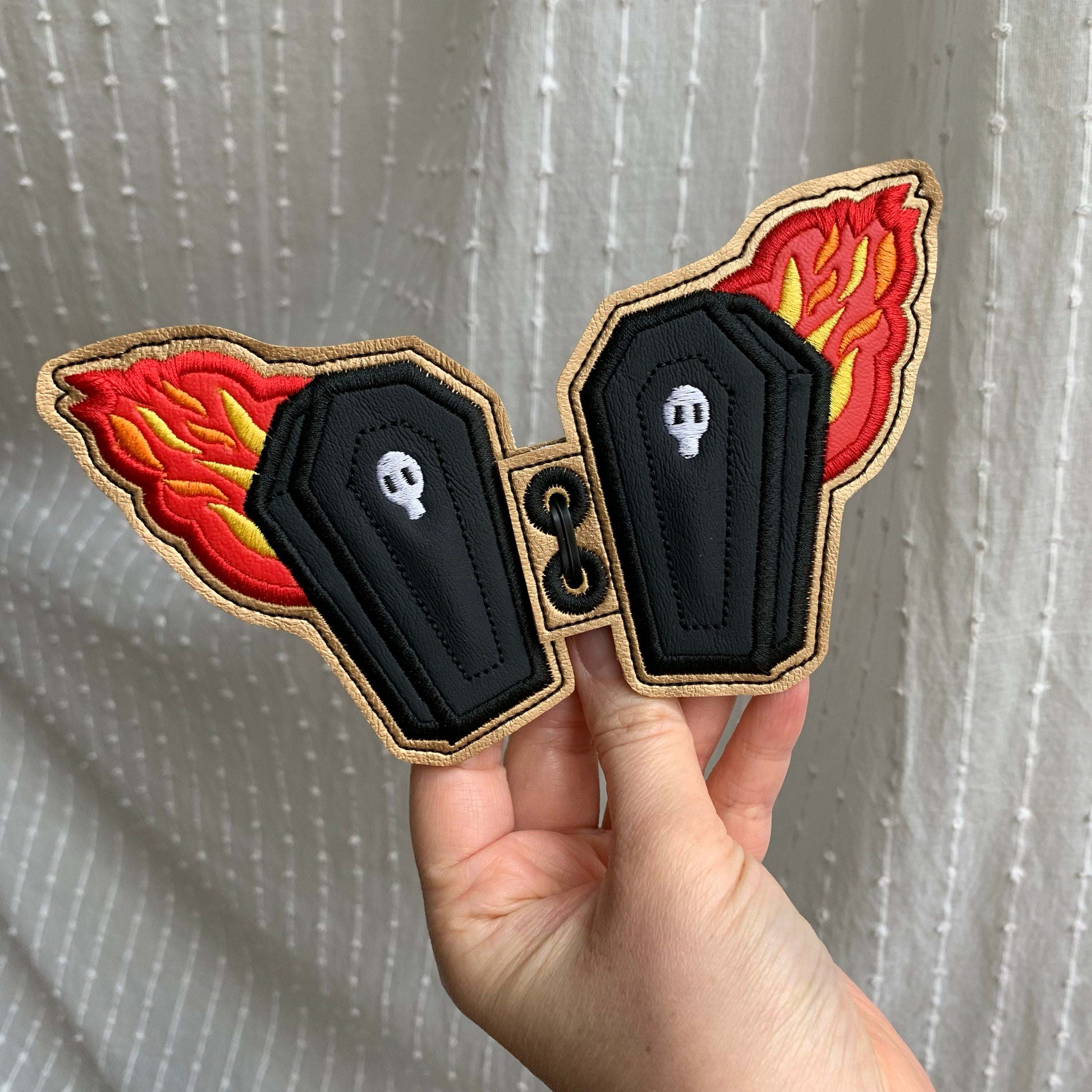 Flaming Coffin Shoe Wings