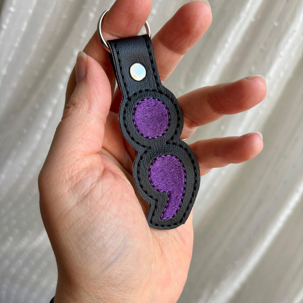 Semicolon Keychain