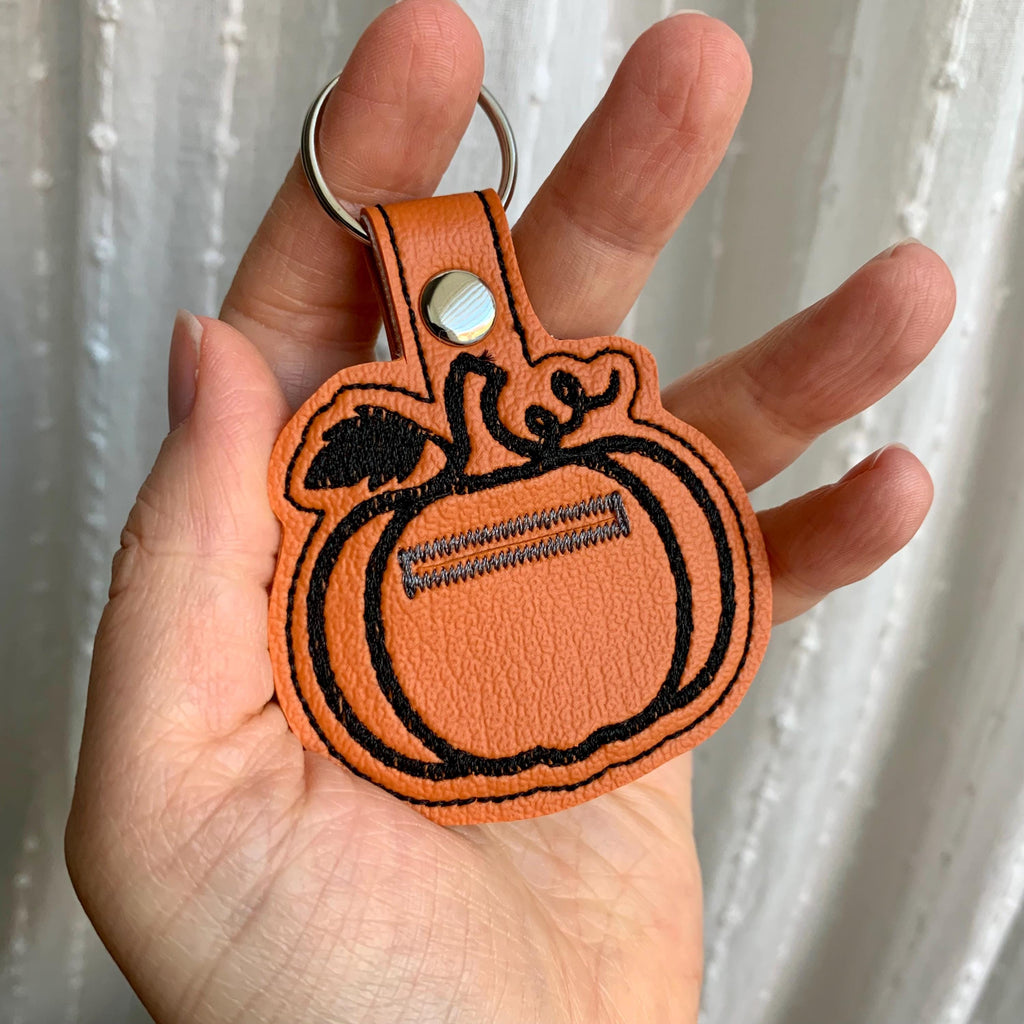 Pumpkin Quarter Holder Keychain