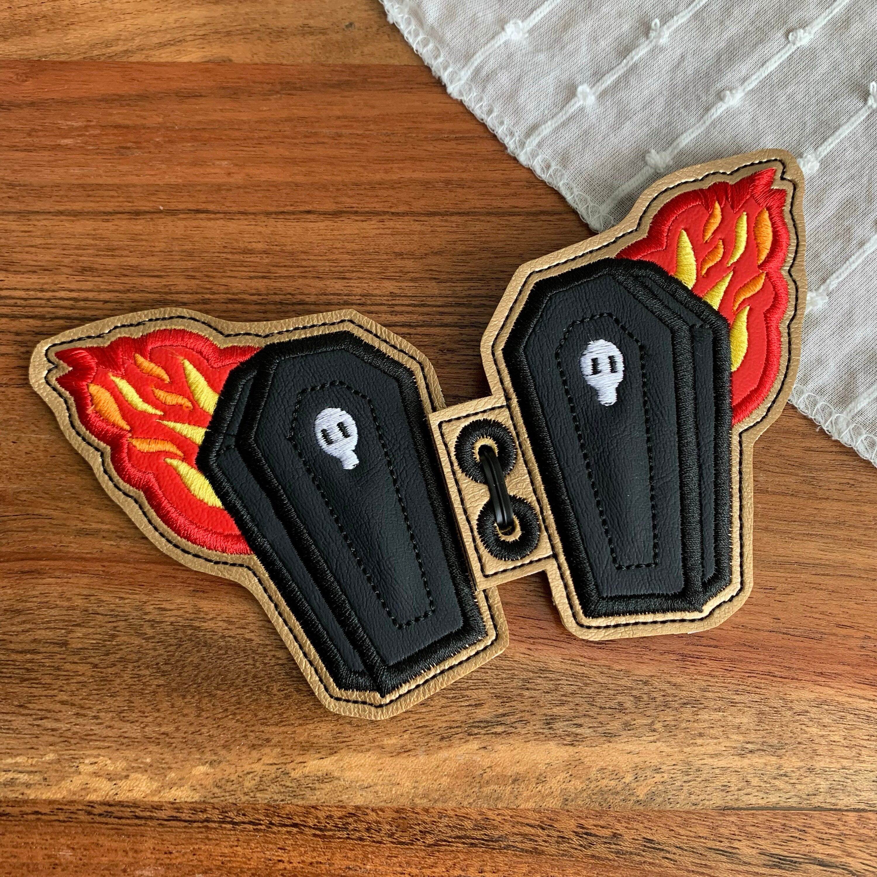 Flaming Coffin Shoe Wings