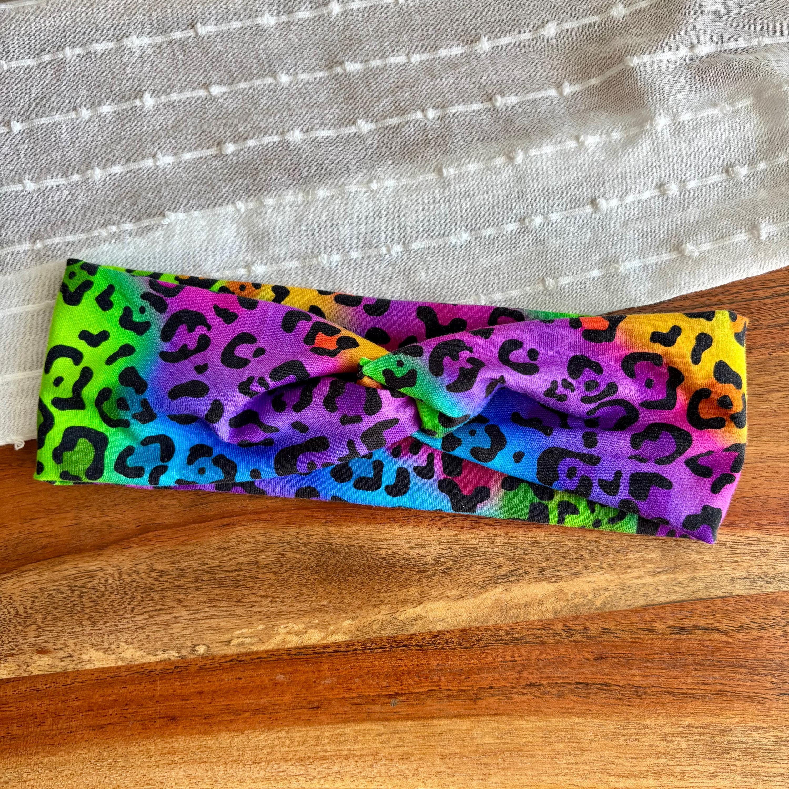 Rainbow Animal Print Headband