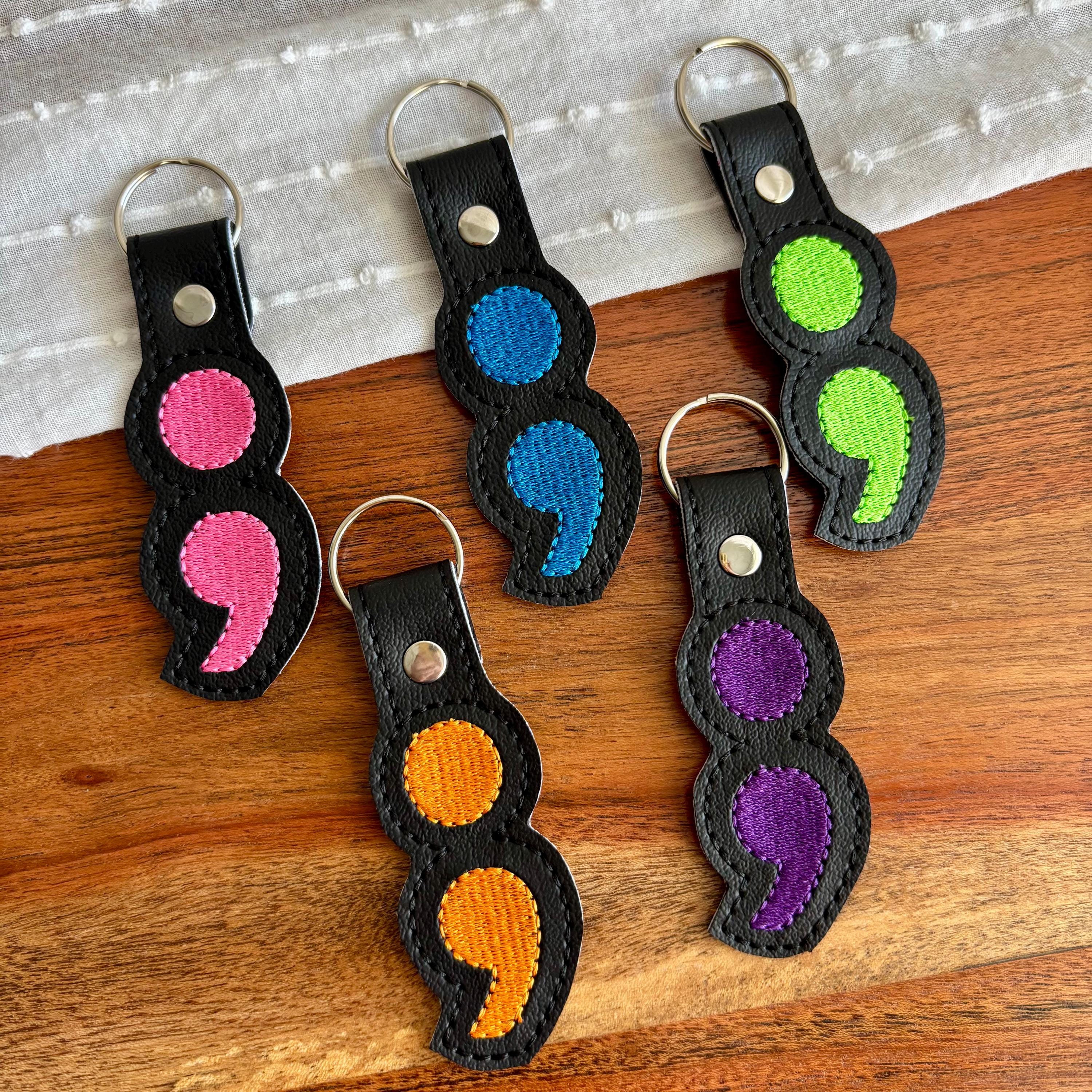 Semicolon Keychain