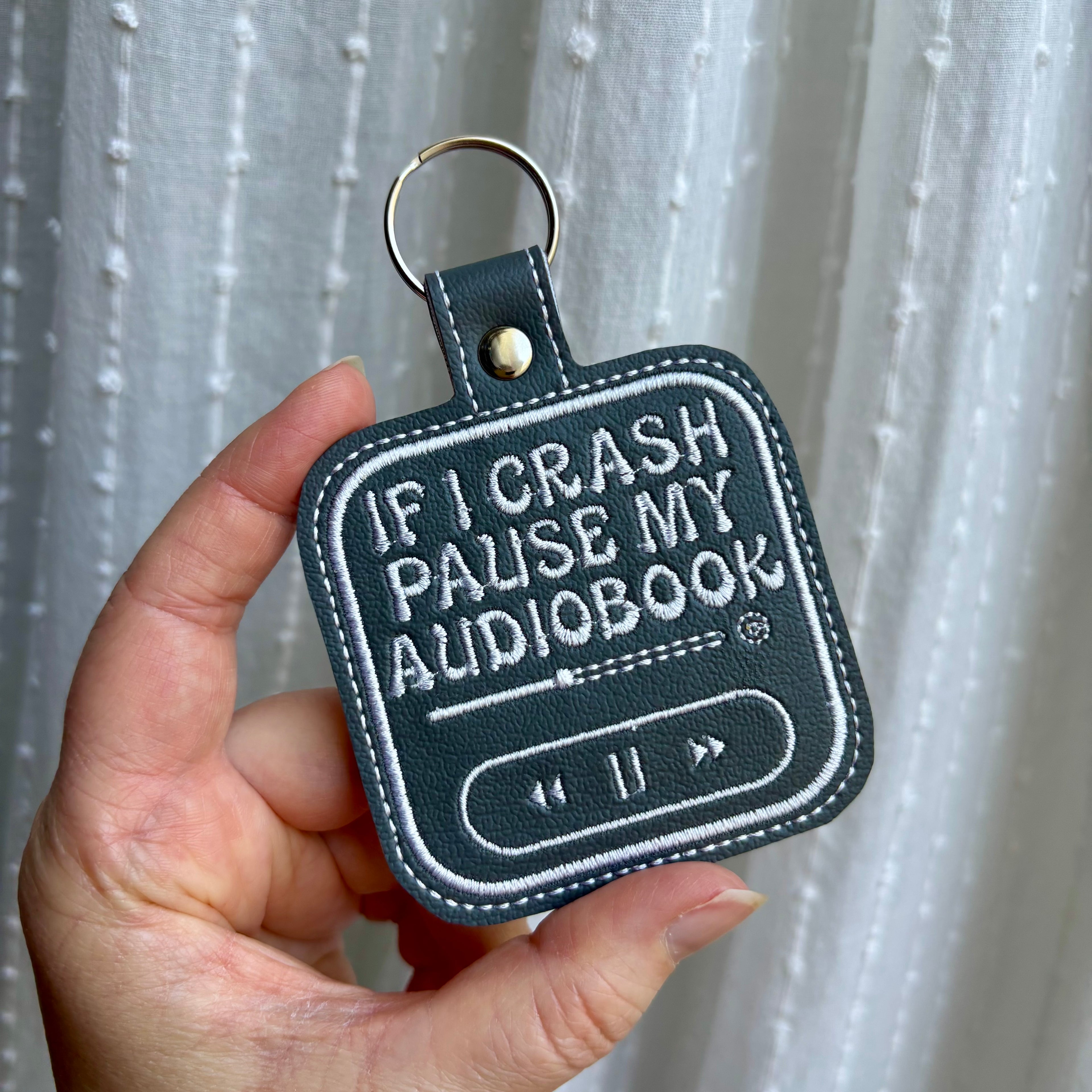 Pause my Audiobook Keychain