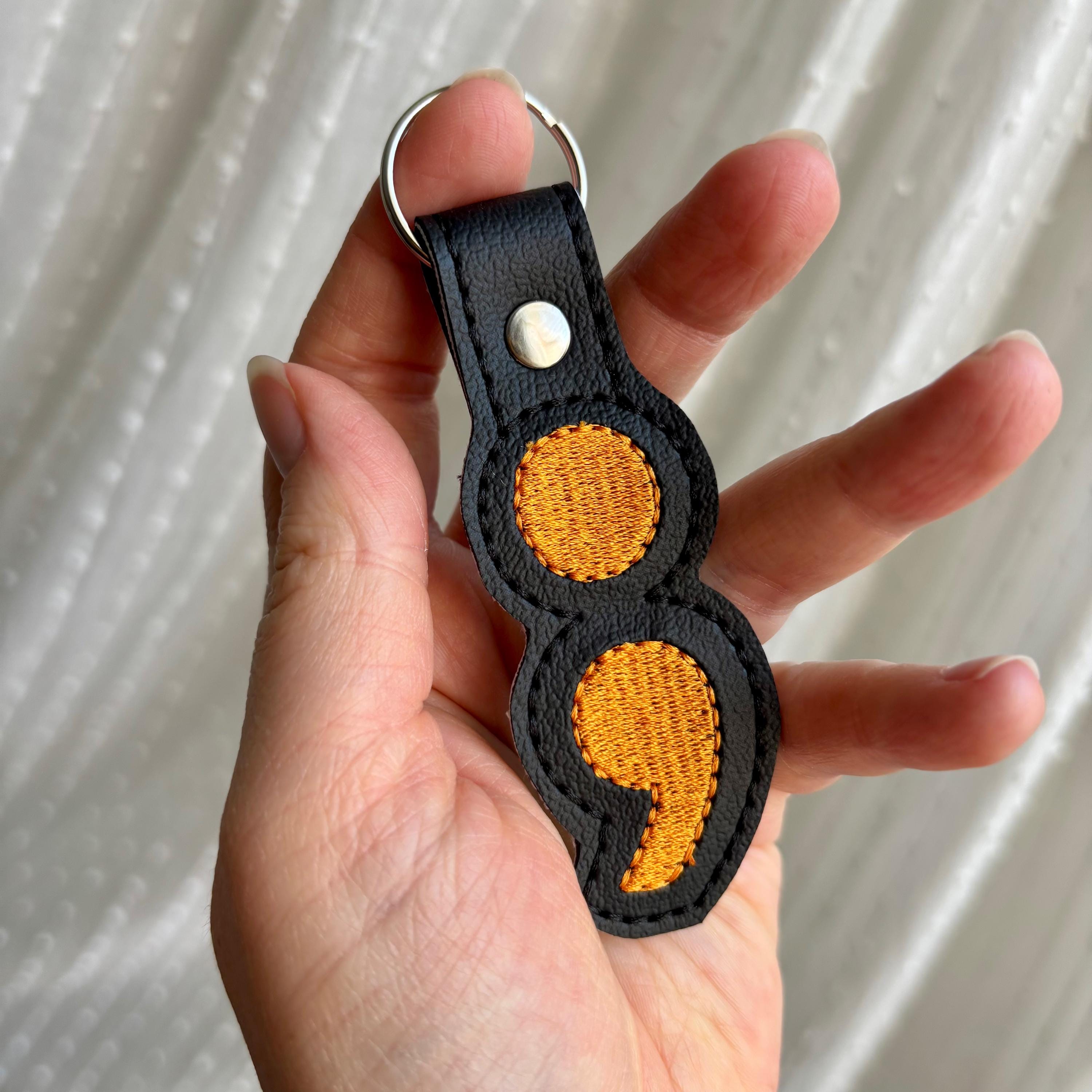 Semicolon Keychain