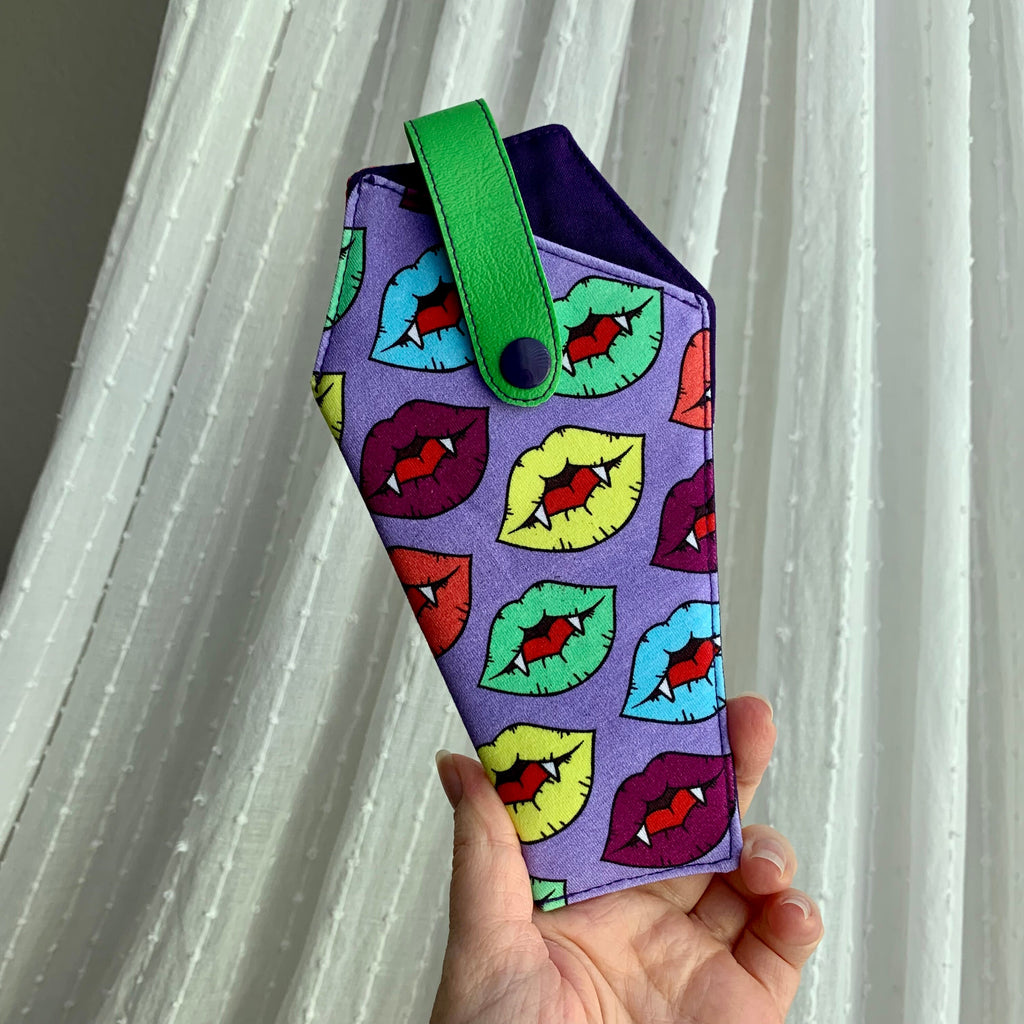 Vampire Teeth Coffin Sunglasses Case