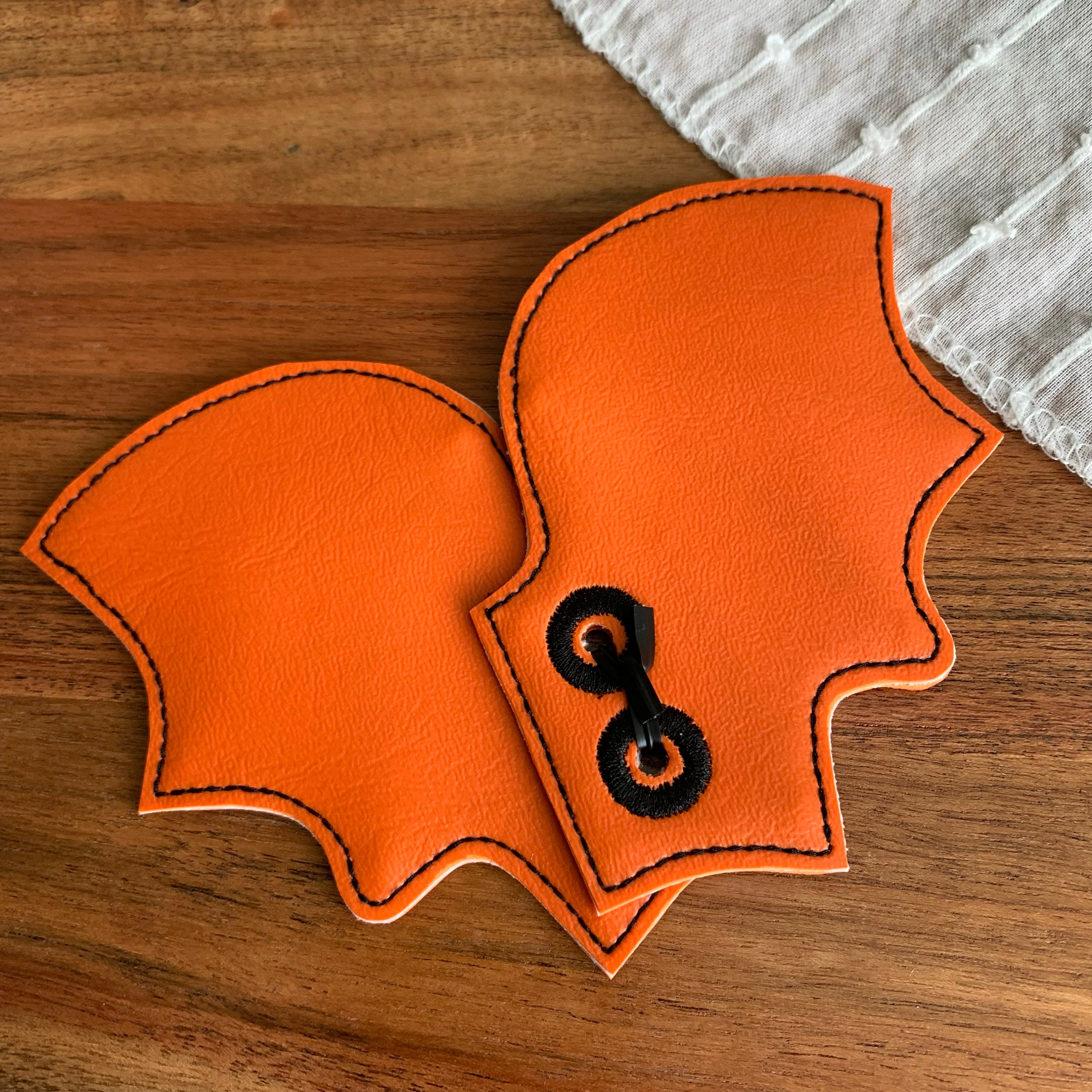 Orange Bat Shoe Wings