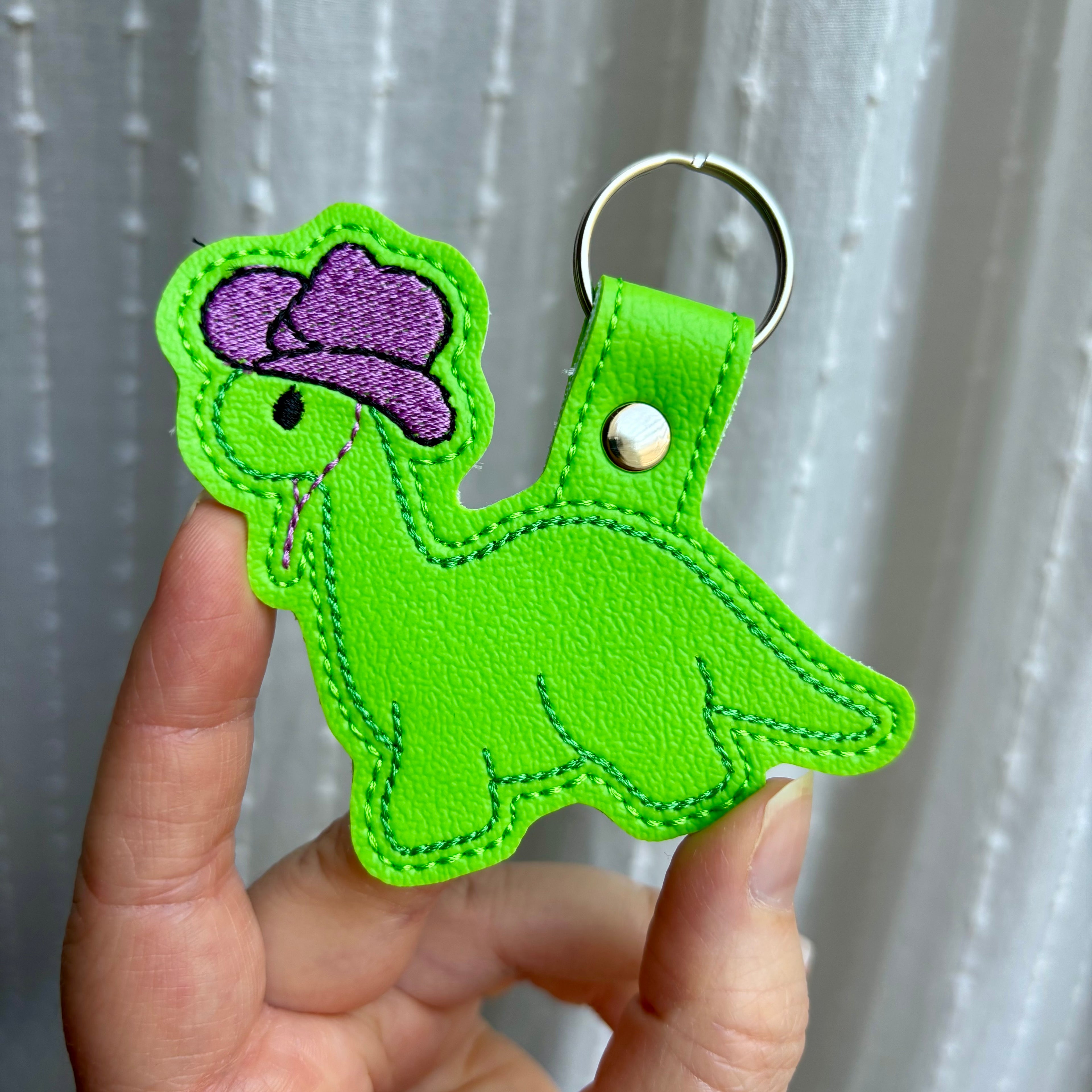 Cowboy Dino Keychain