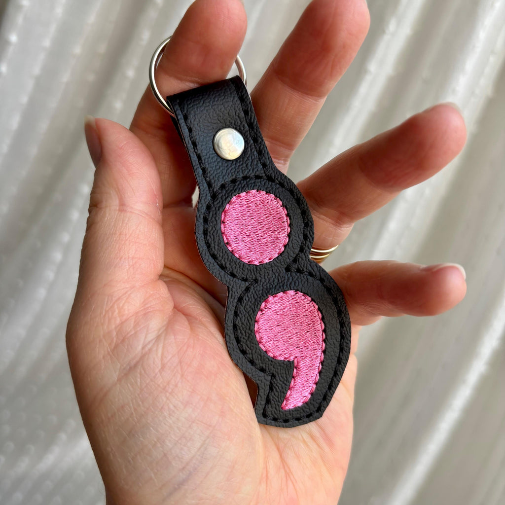 Semicolon Keychain