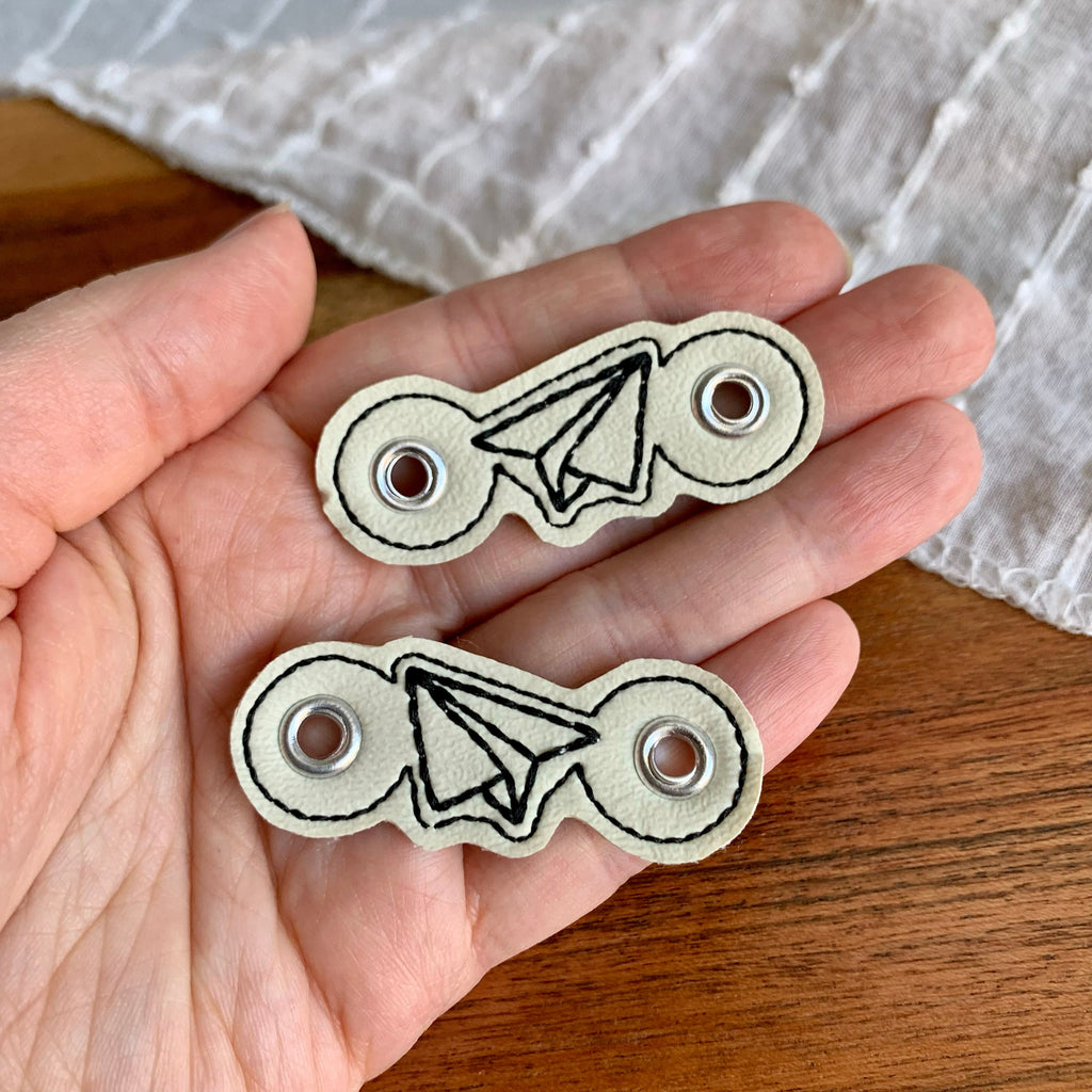 Paper Airplane Shoe Charms
