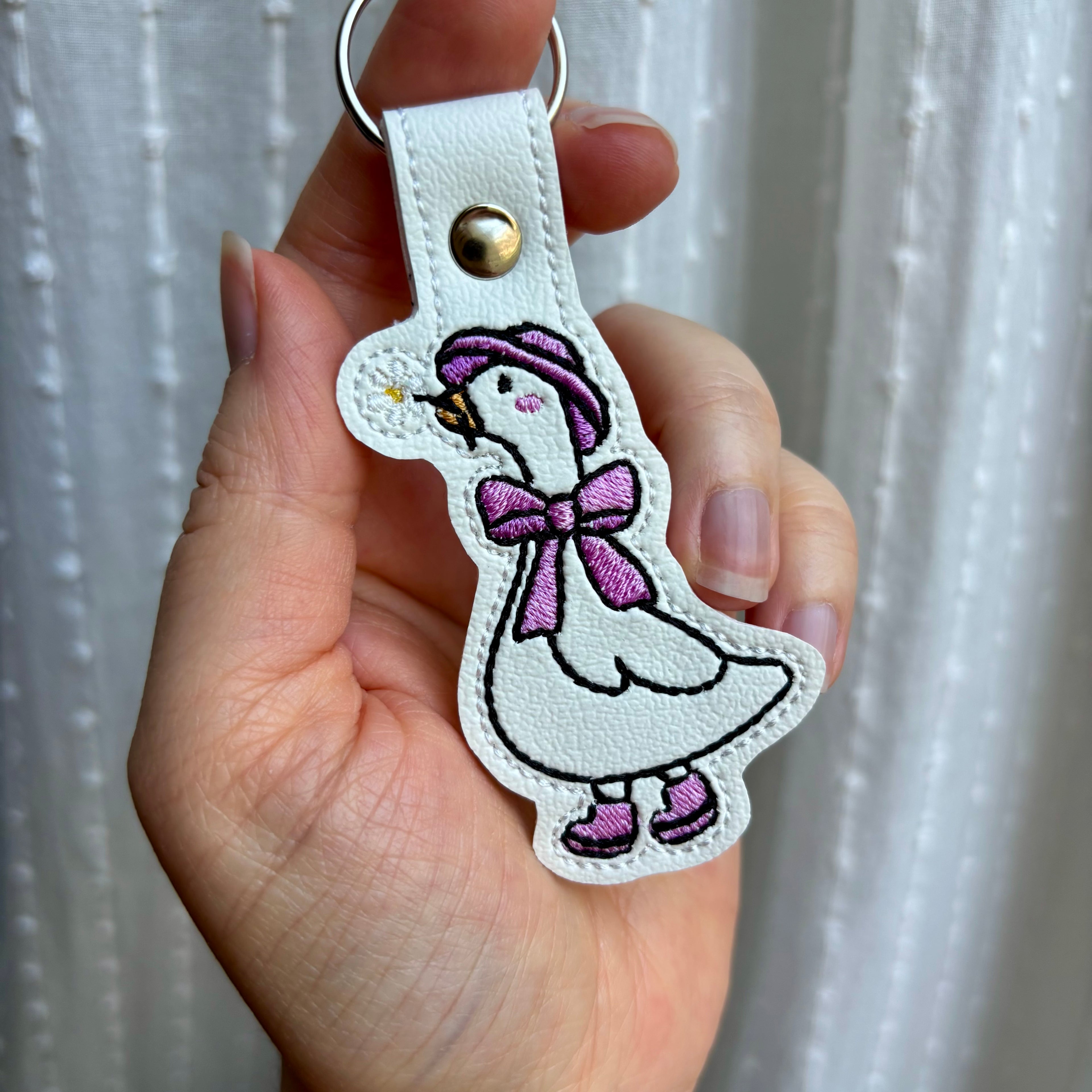 Porch Goose Keychain