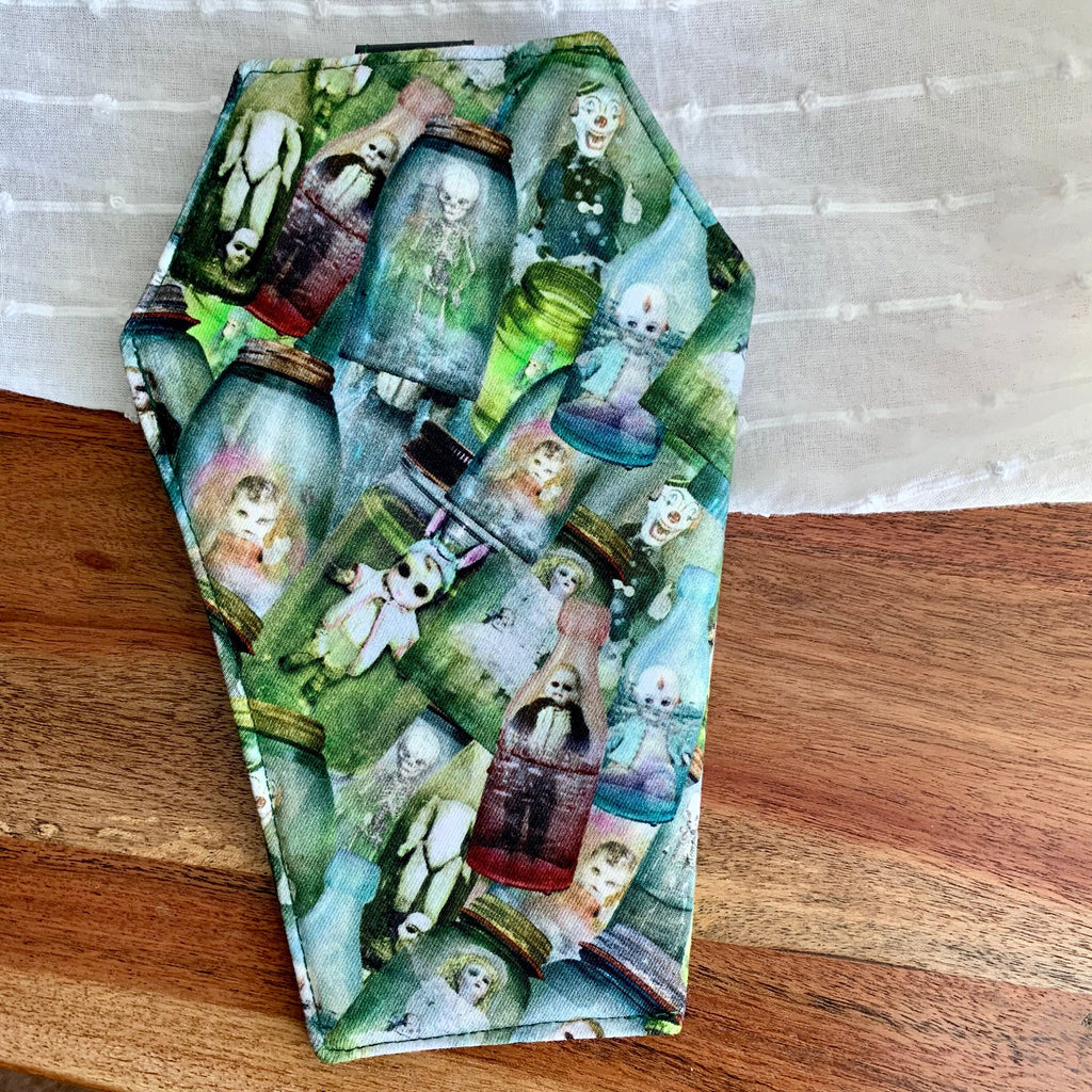 Creepy Dolls Coffin Sunglasses Case