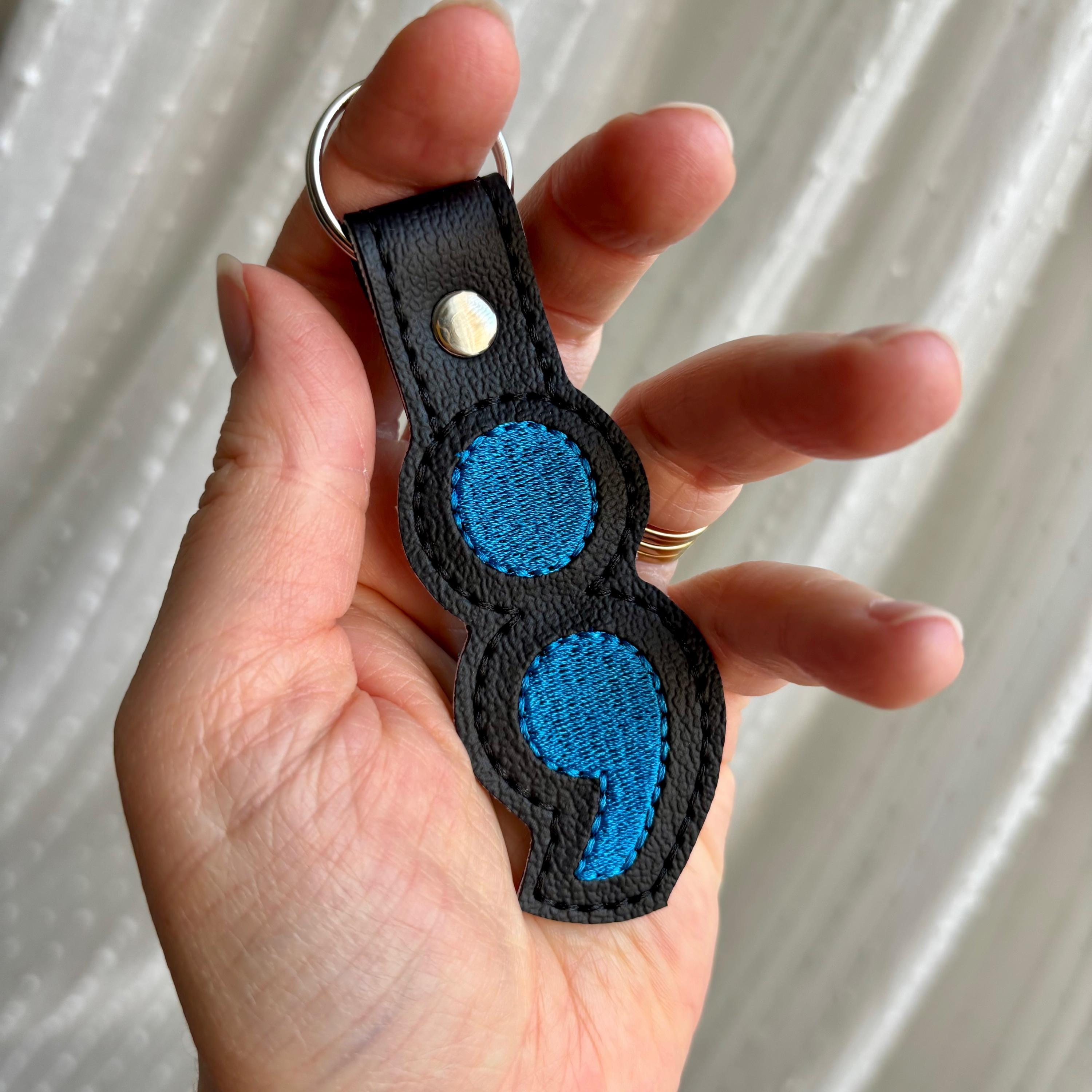 Semicolon Keychain