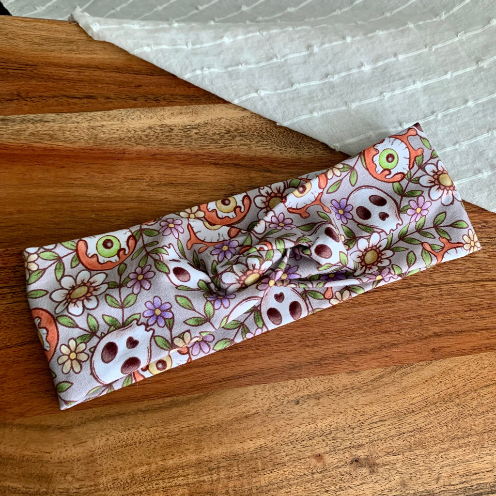 Floral Skull Headband