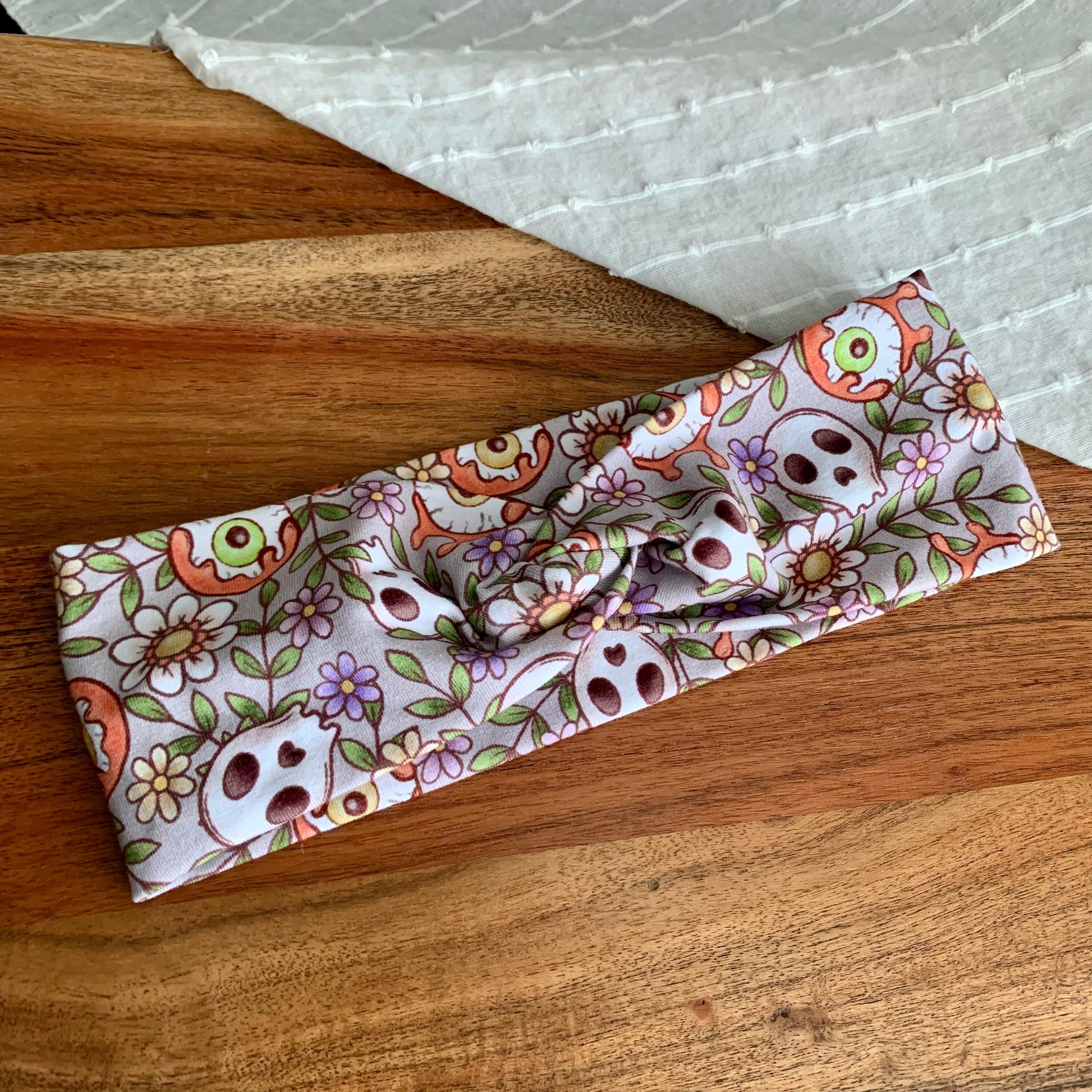 Floral Skull Headband