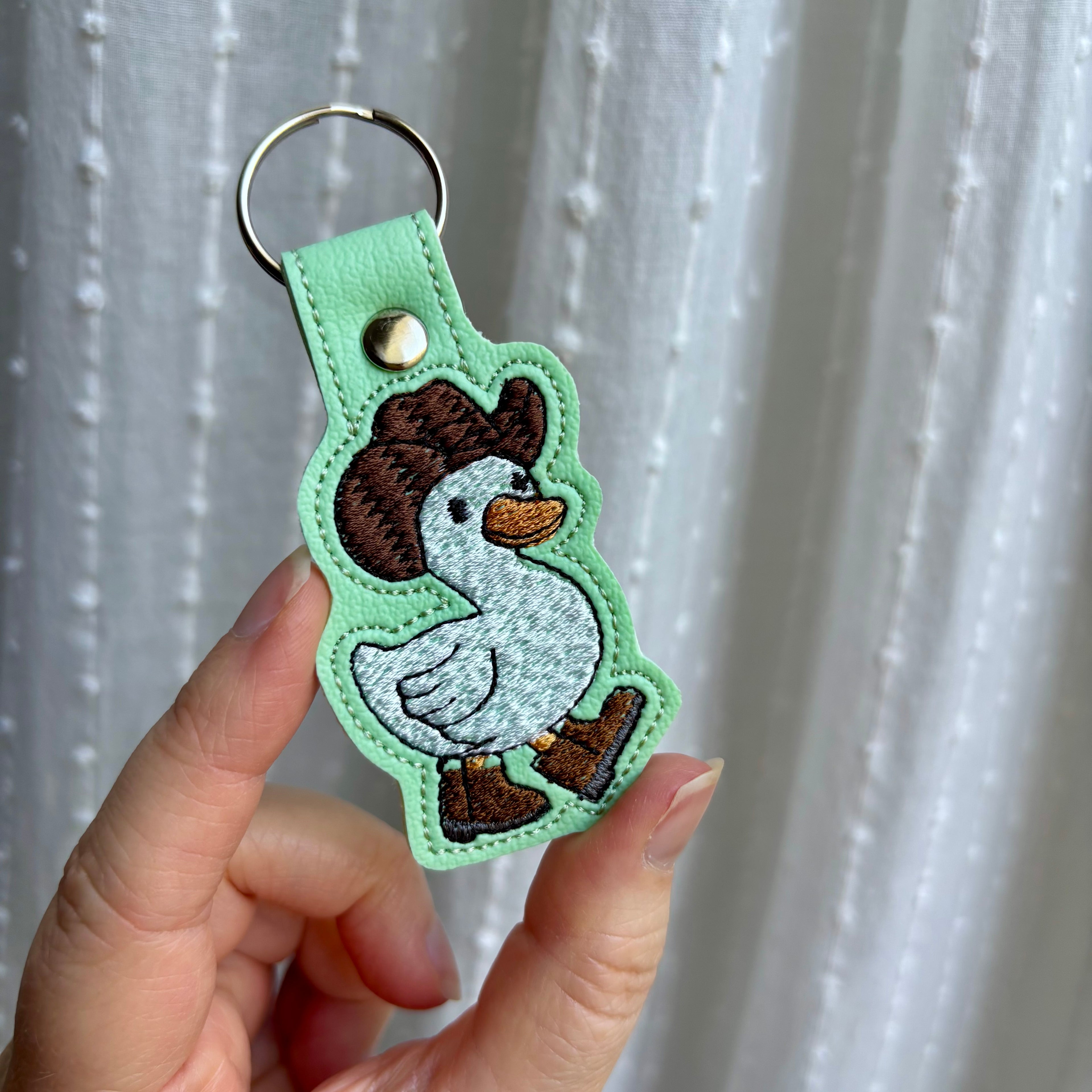 Cowboy Goose Keychain