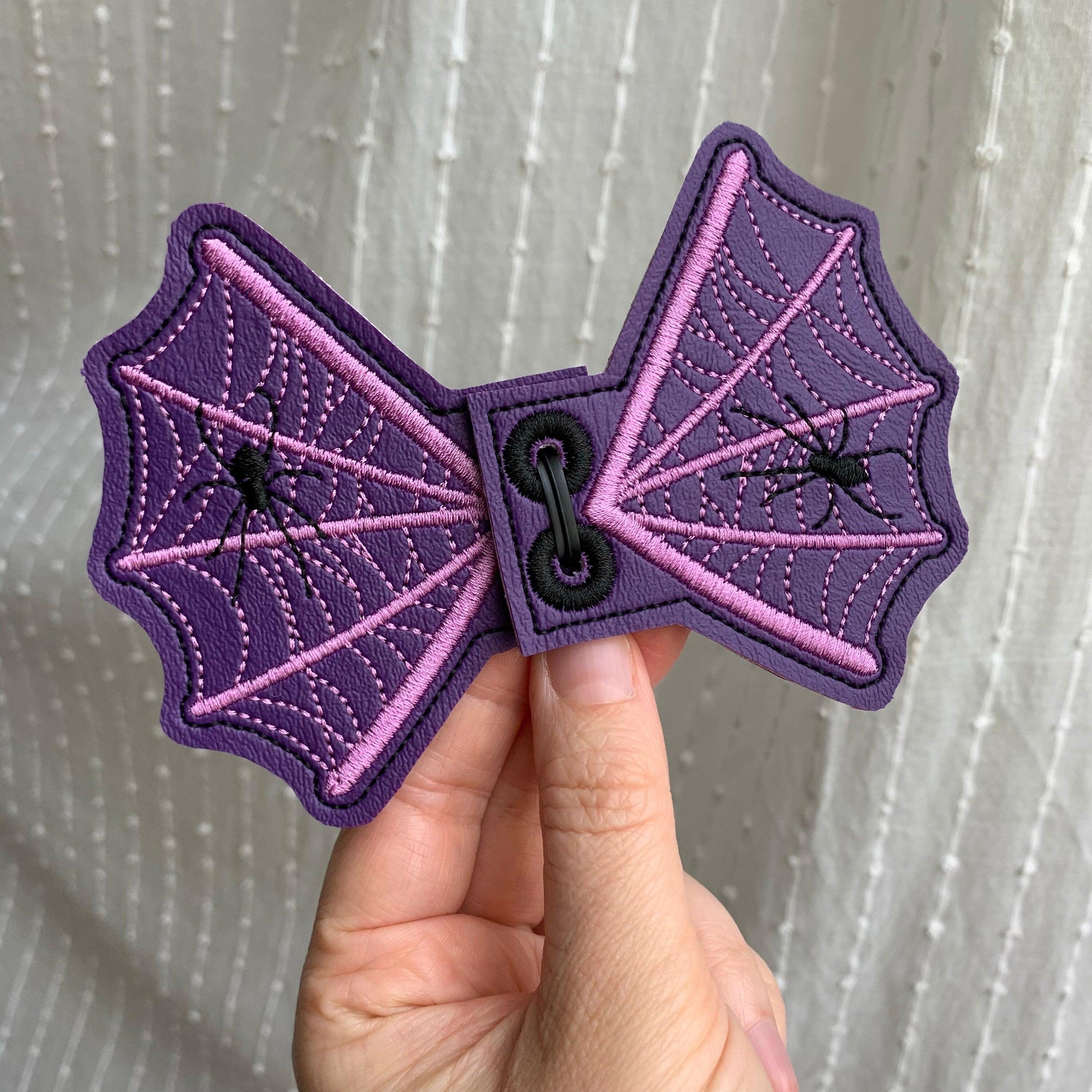 Purple Spiderweb Shoe Wings