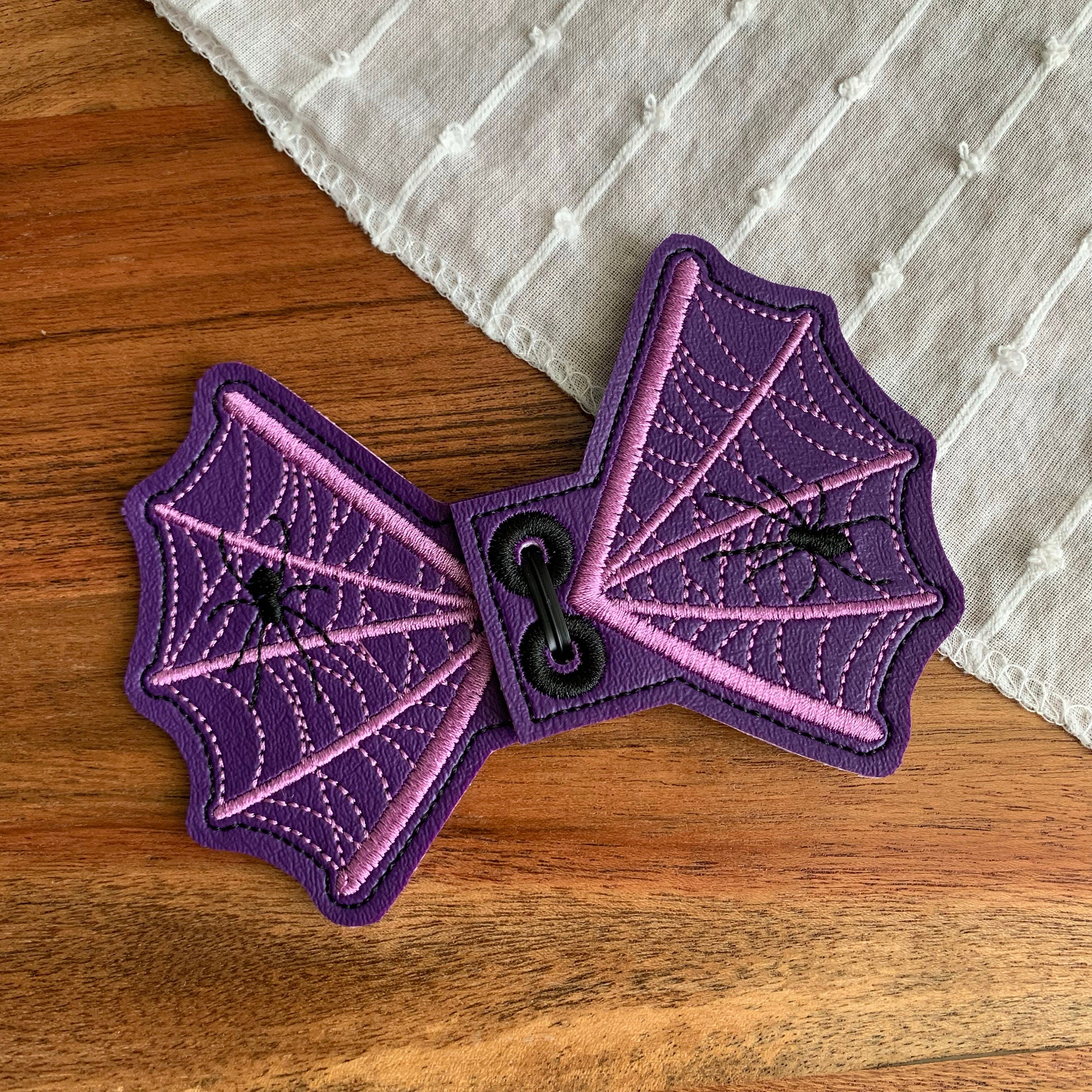 Purple Spiderweb Shoe Wings