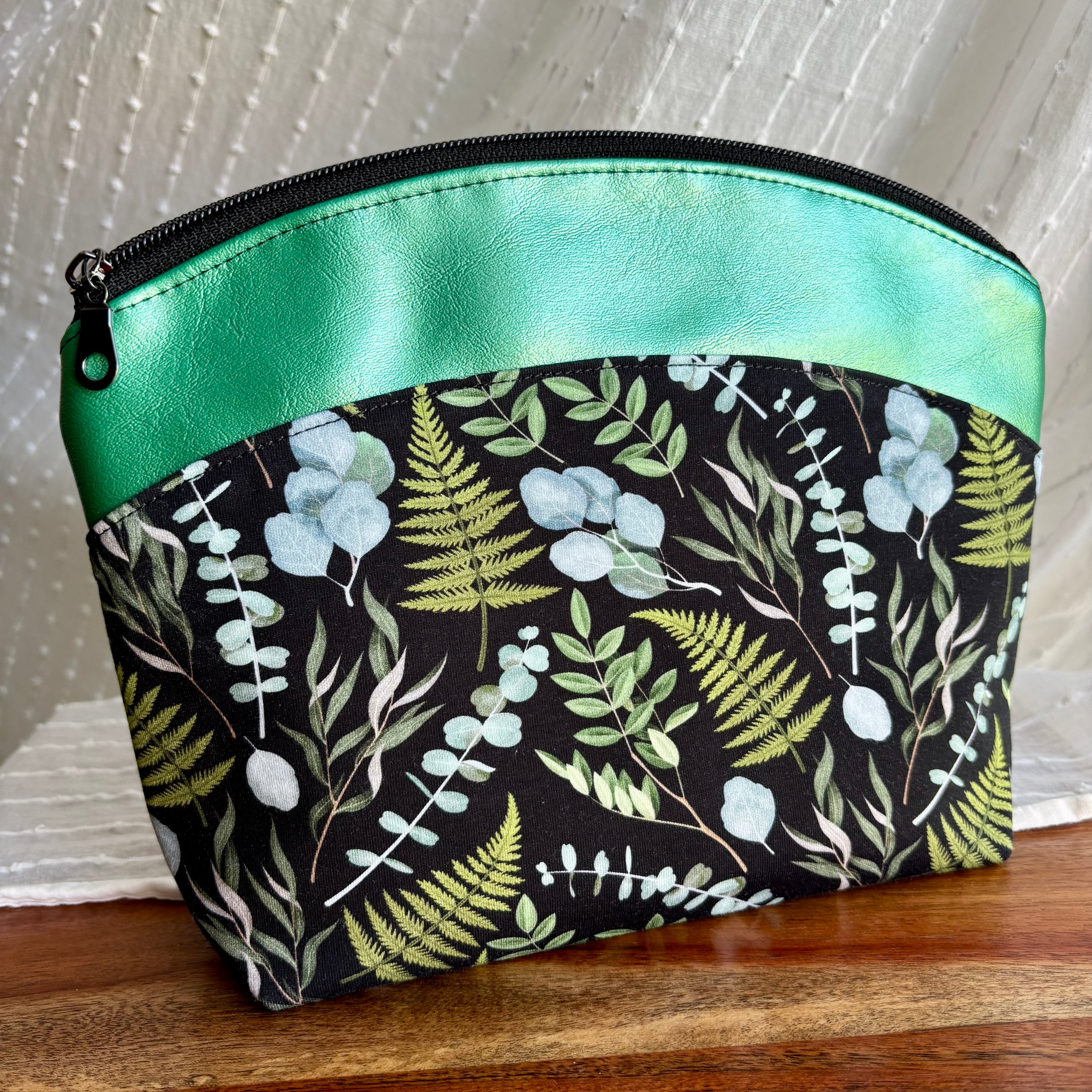 Greenery Posh Makeup Bag