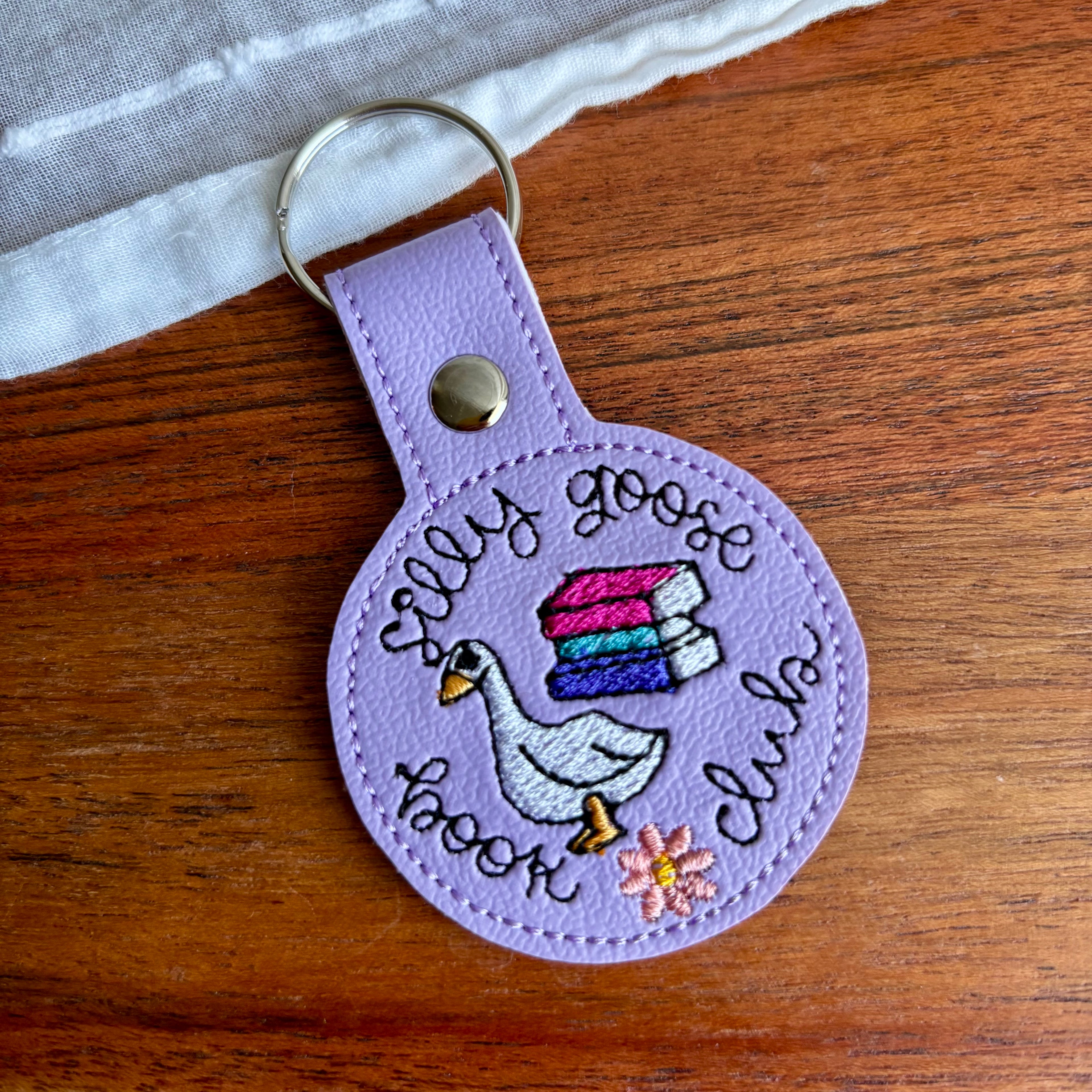 Silly Goose Book Club Keychain
