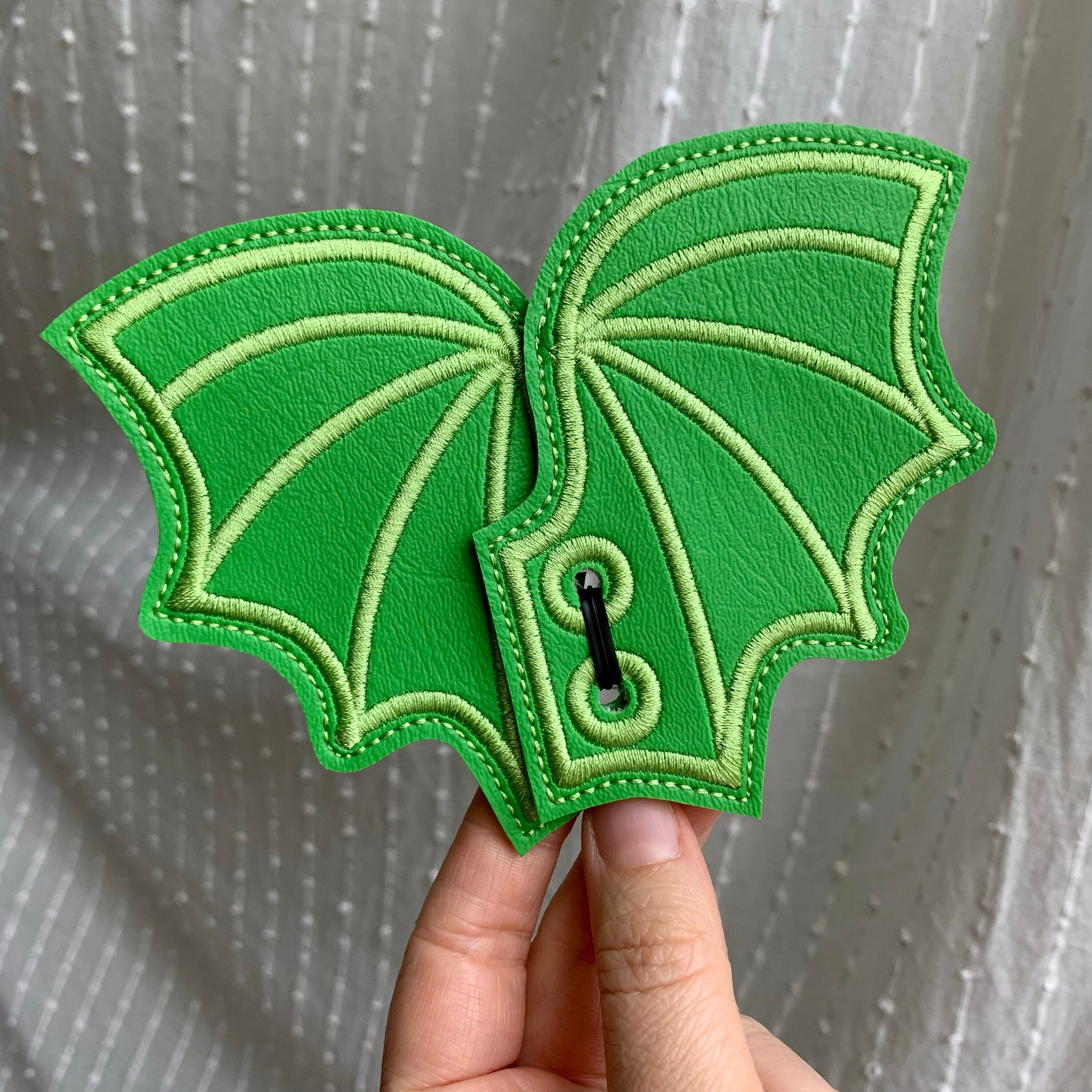 Green Bat Shoe Wings