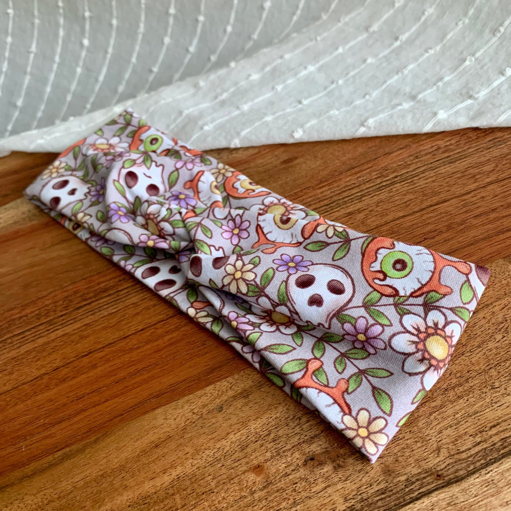 Floral Skull Headband