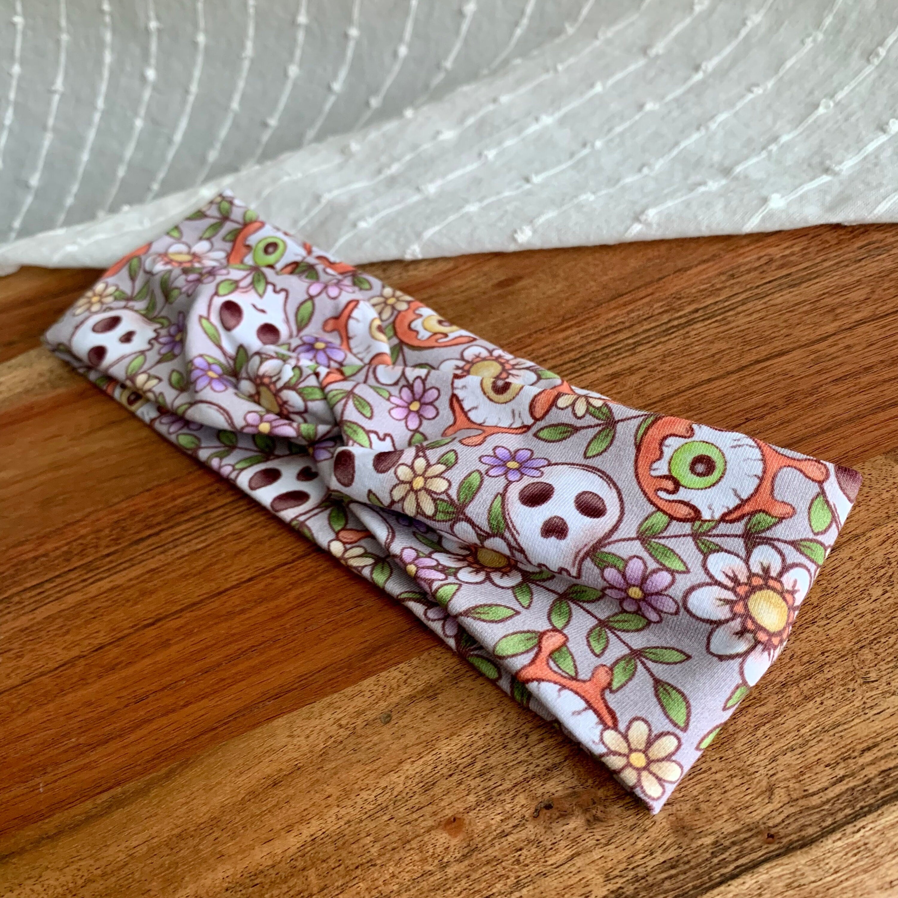 Floral Skull Headband