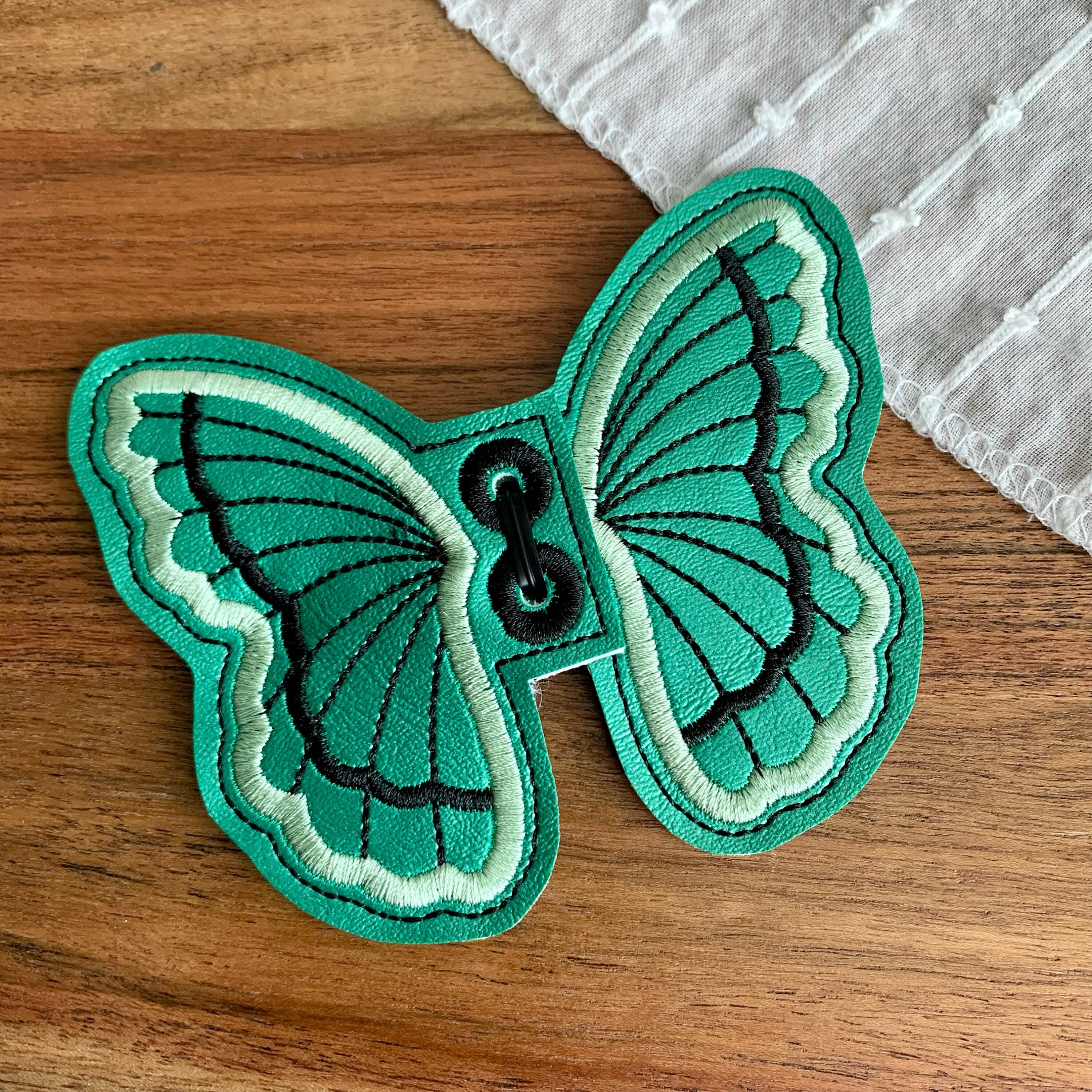 Green Butterfly Shoe Wings