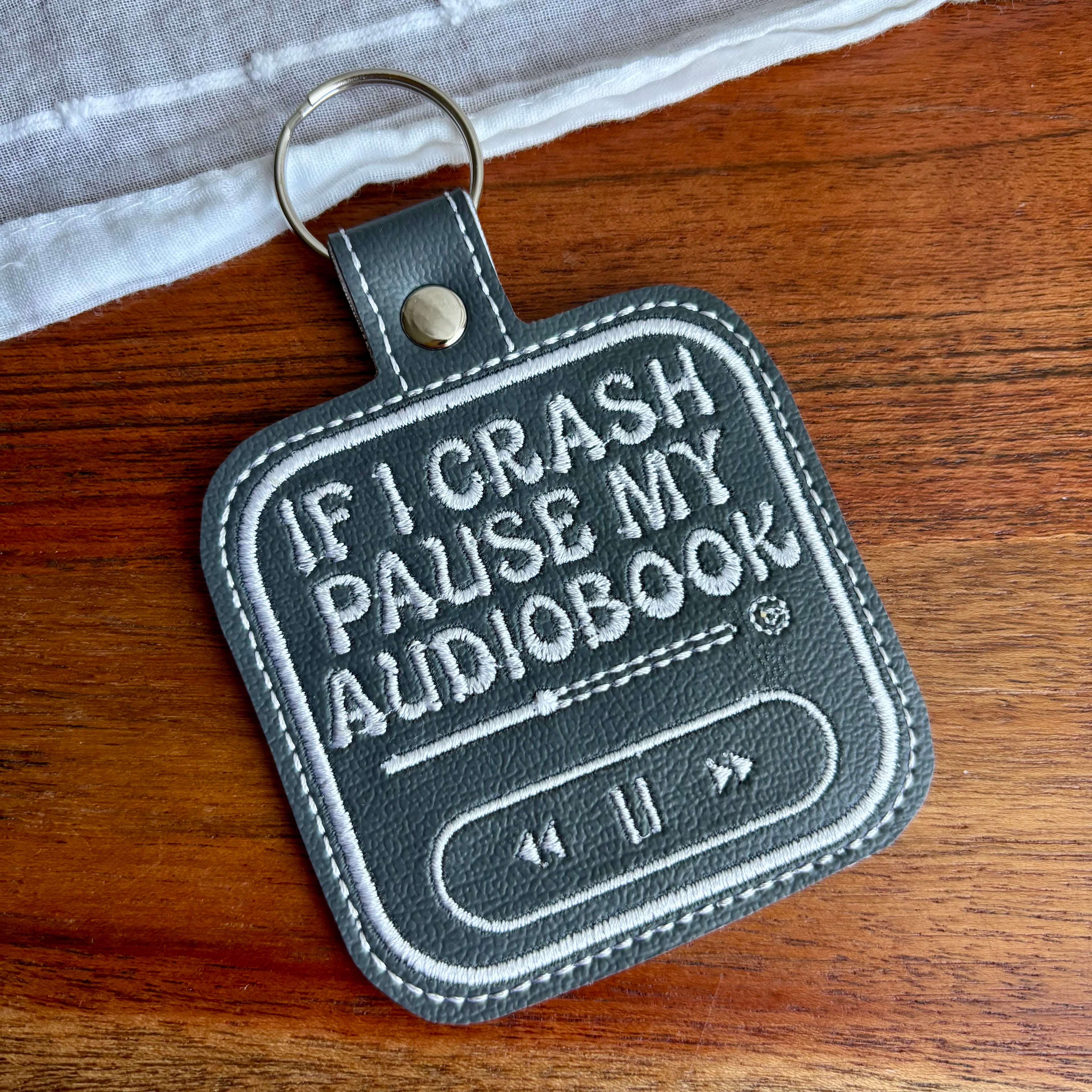 Pause my Audiobook Keychain