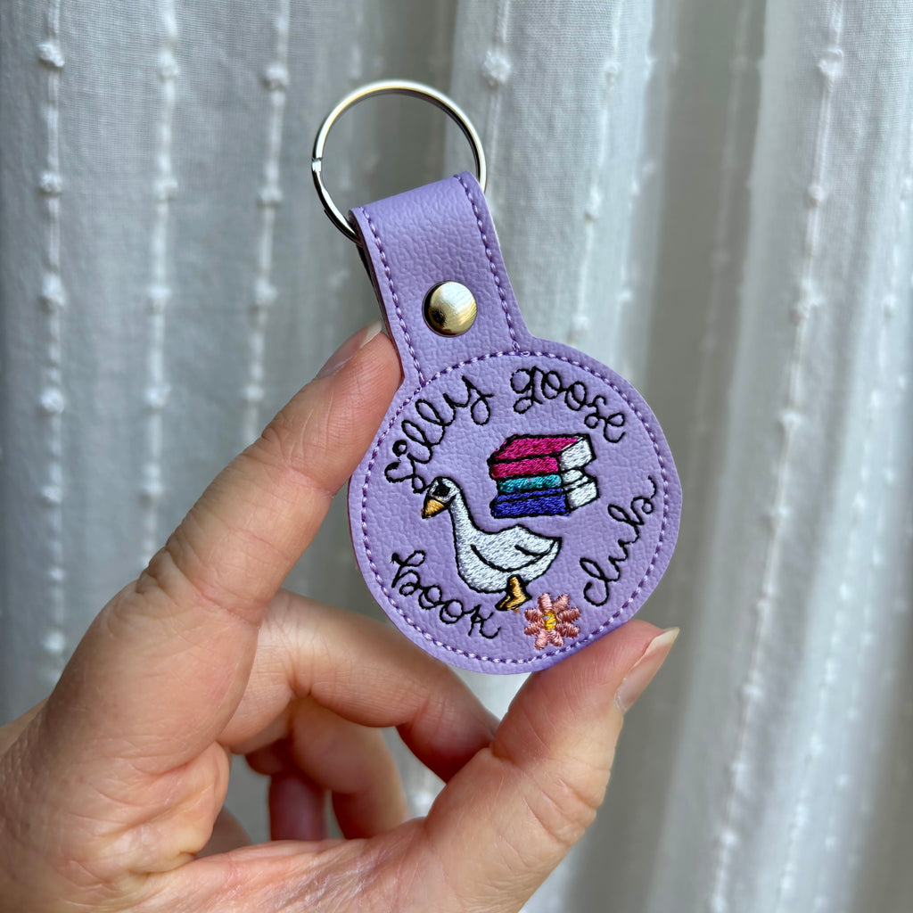 Silly Goose Book Club Keychain