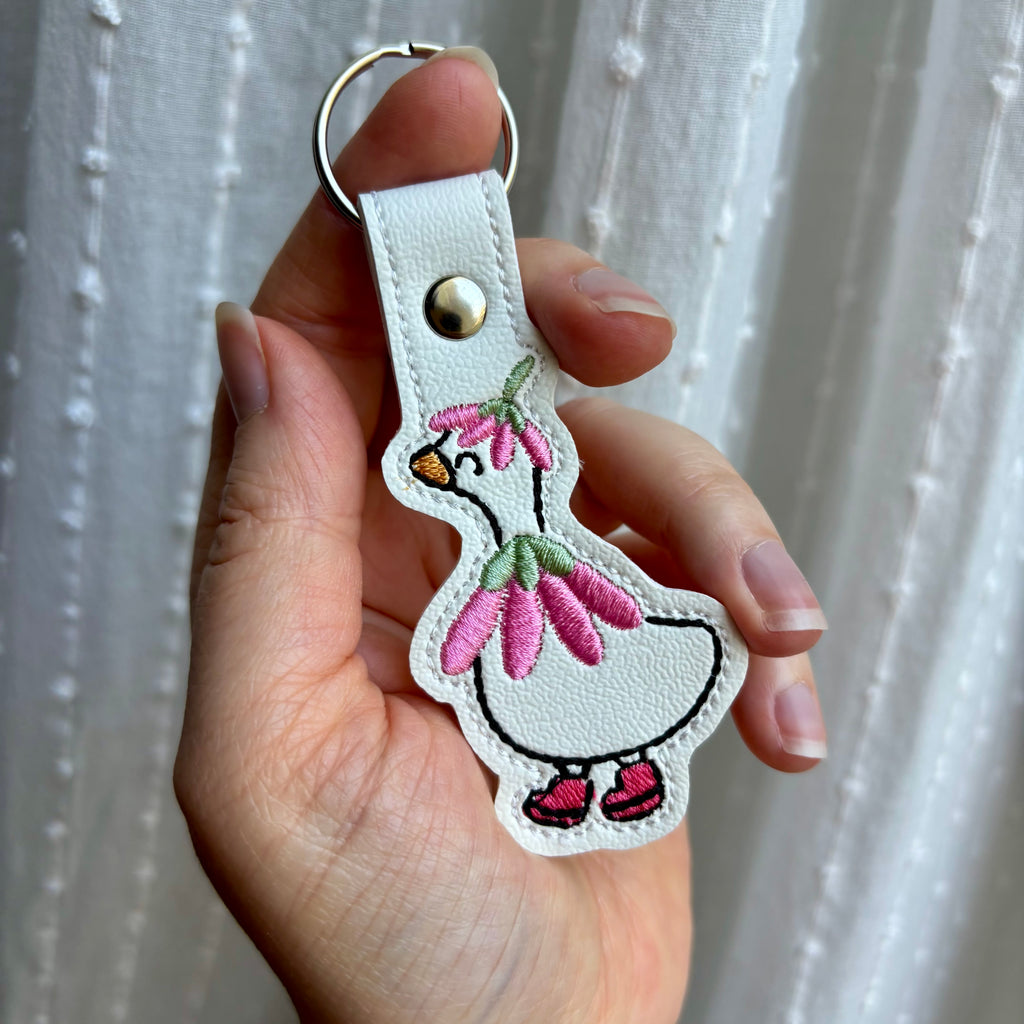 Porch Goose Keychain