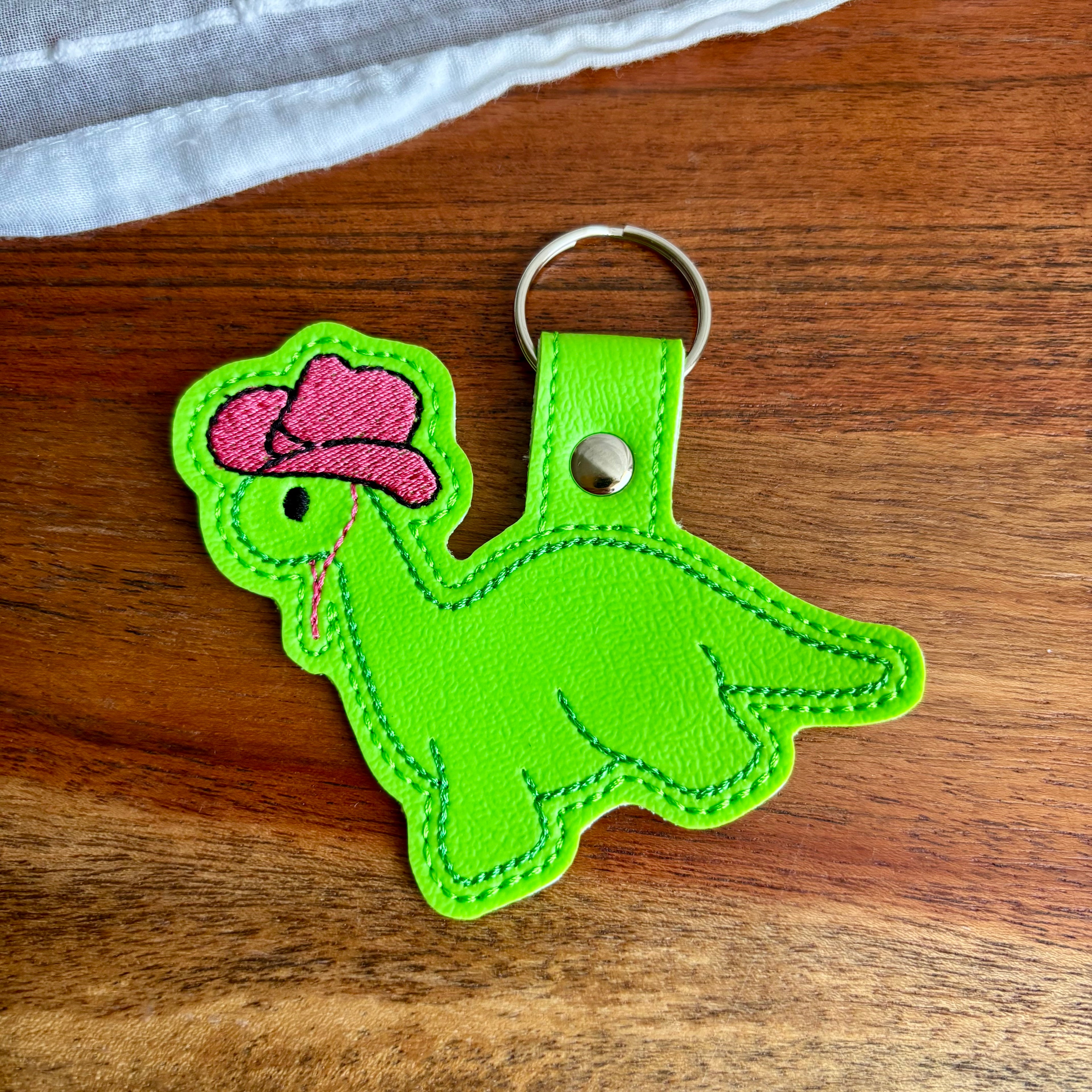 Cowboy Dino Keychain