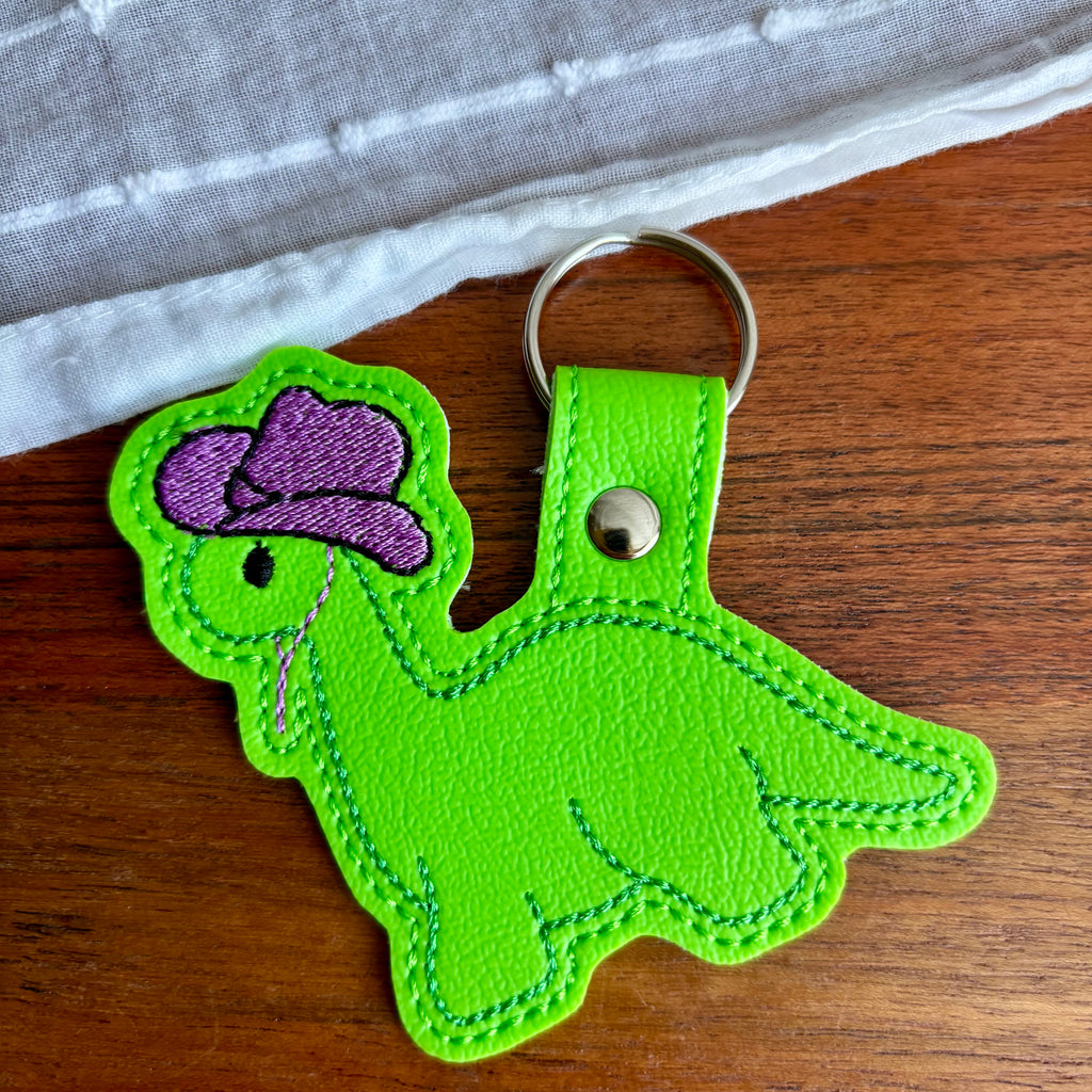 Cowboy Dino Keychain