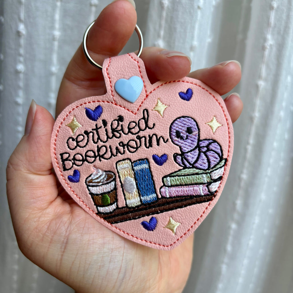 Certified Bookworm Keychain