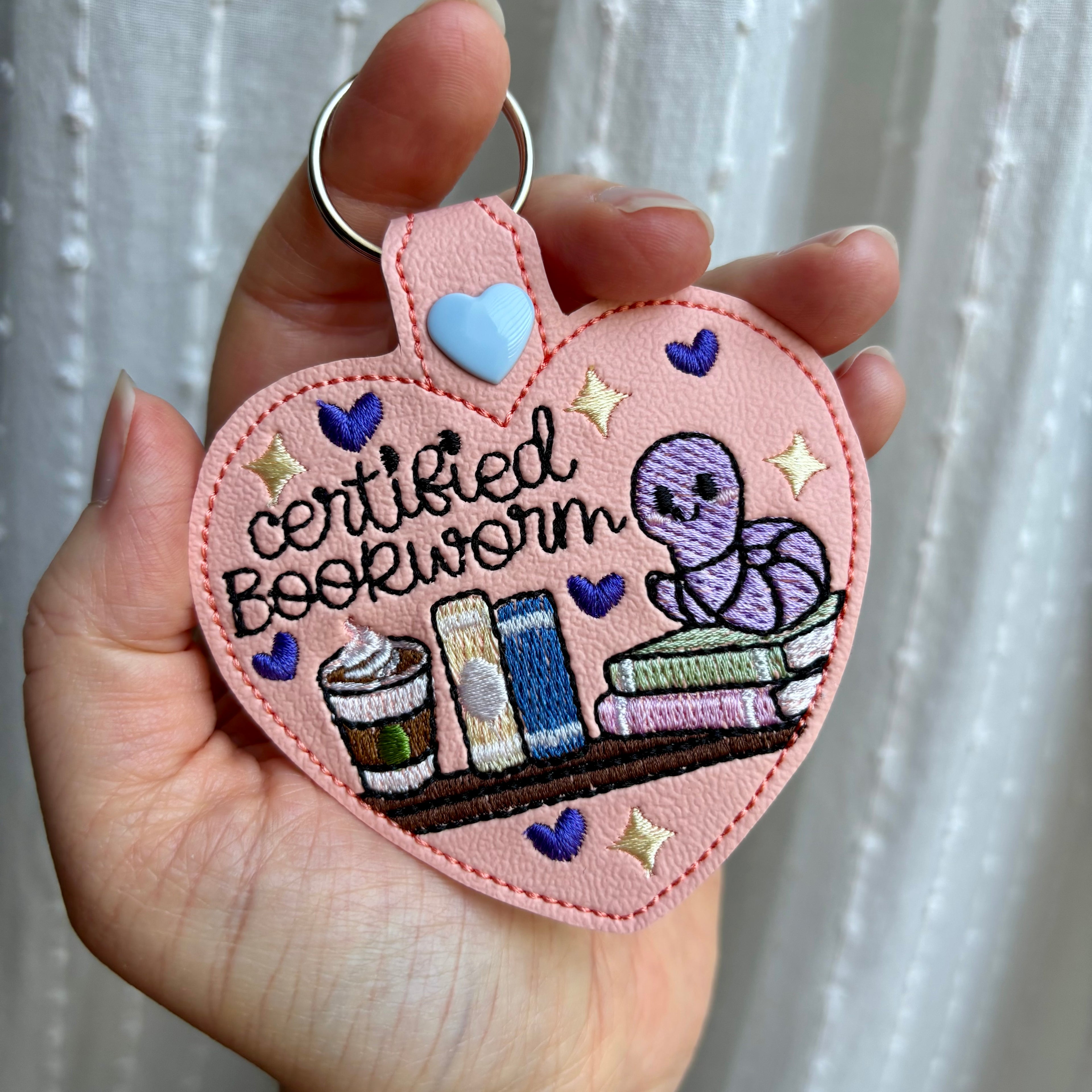Certified Bookworm Keychain