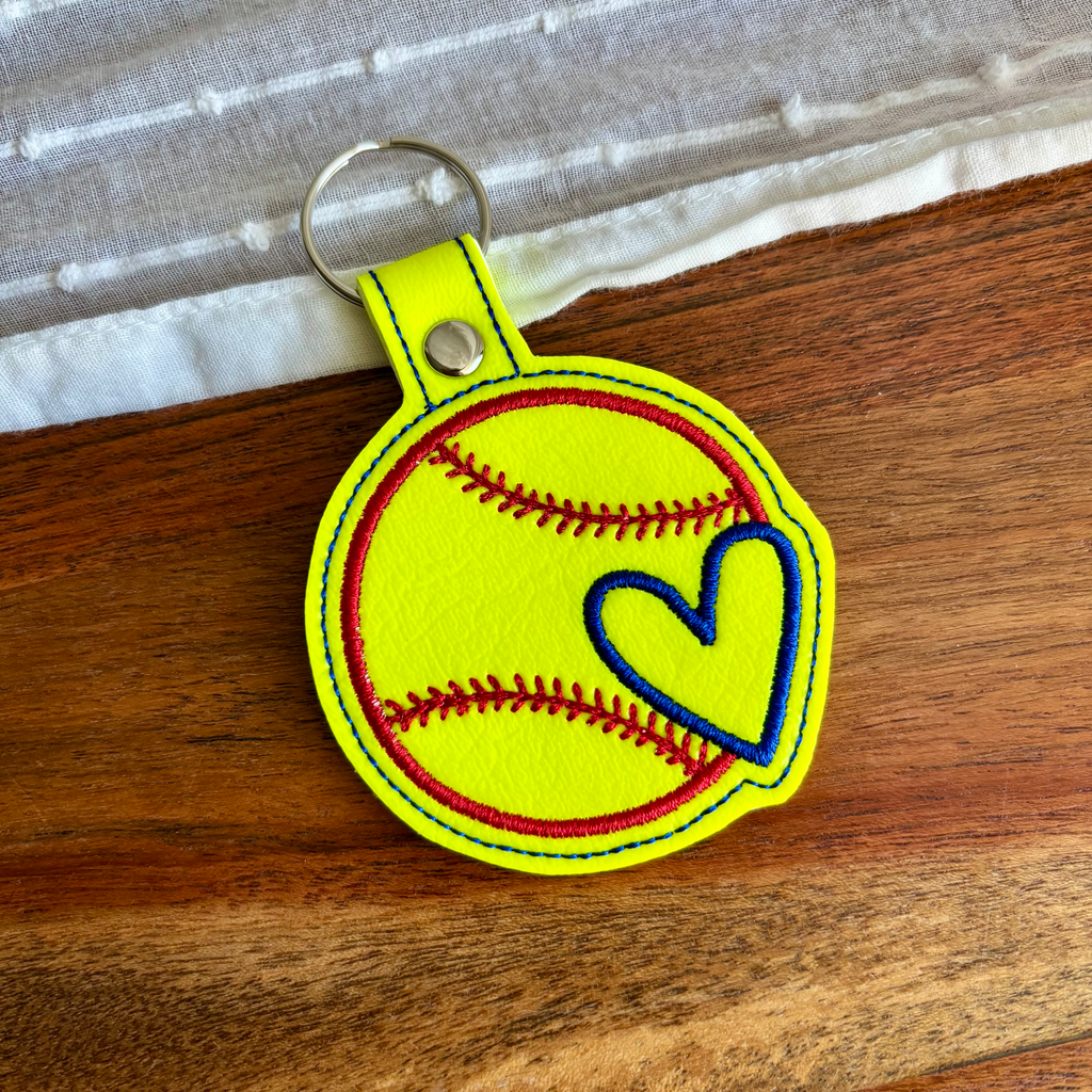 Softball Keychain