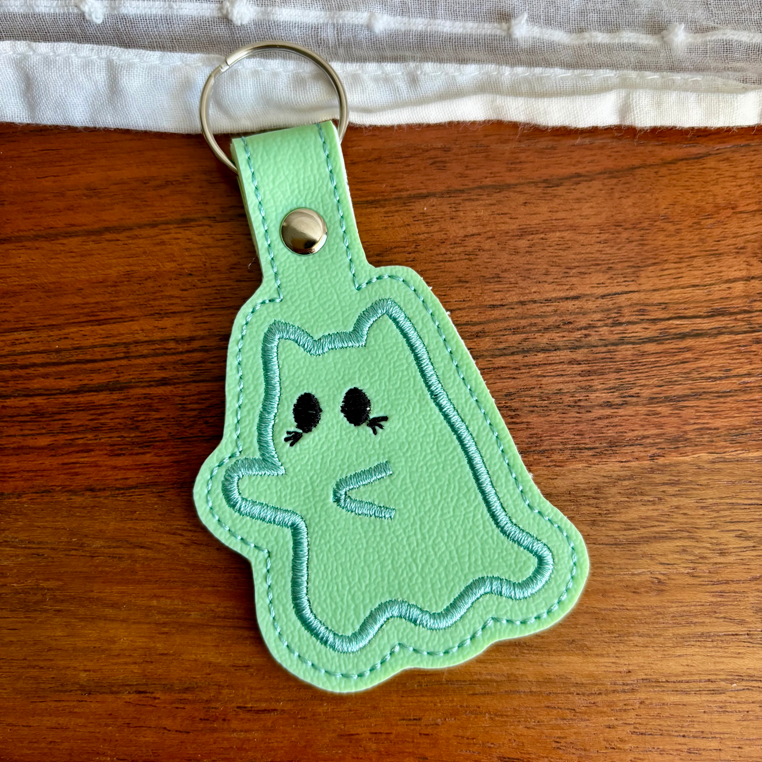 Ghost Kitty Keychain