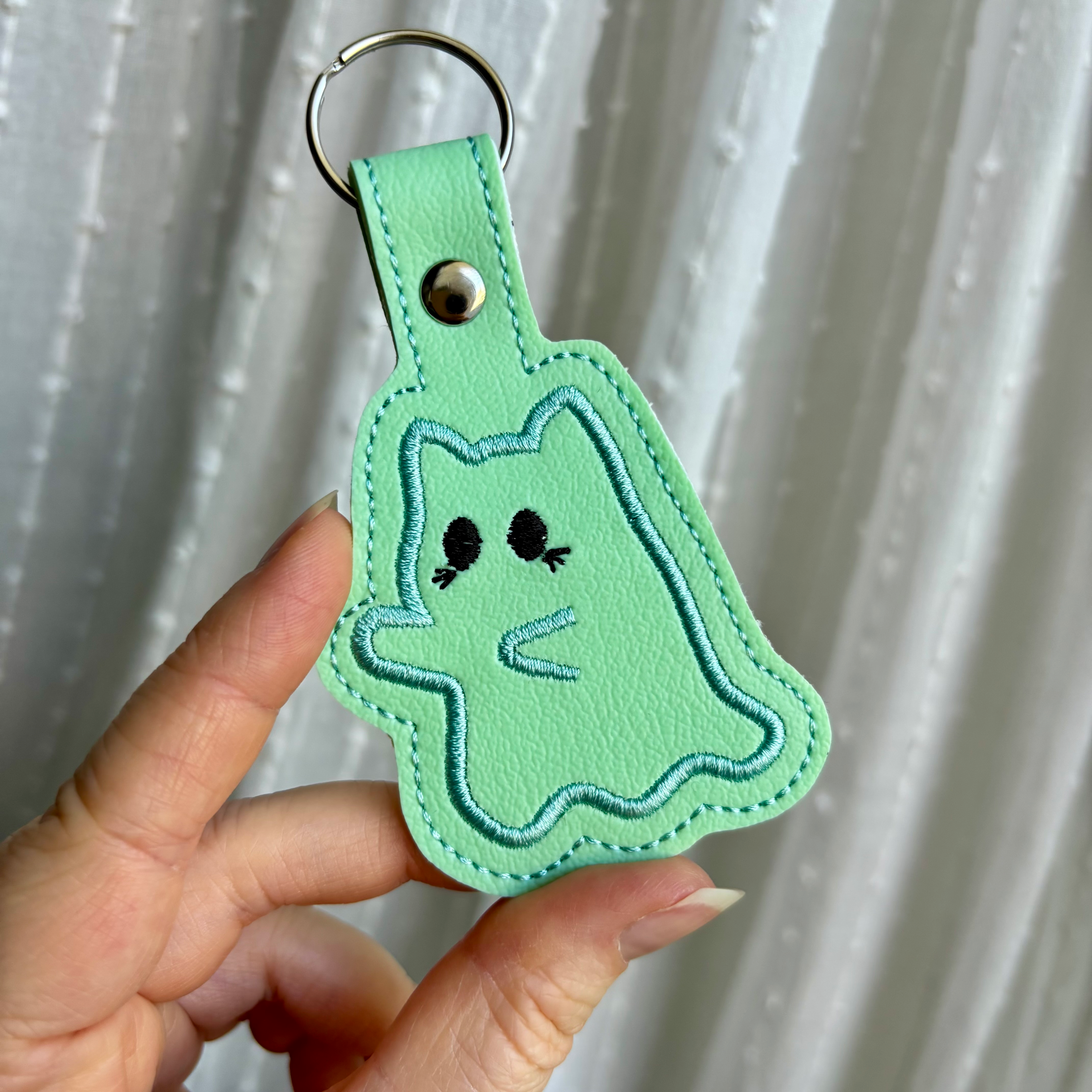 Ghost Kitty Keychain