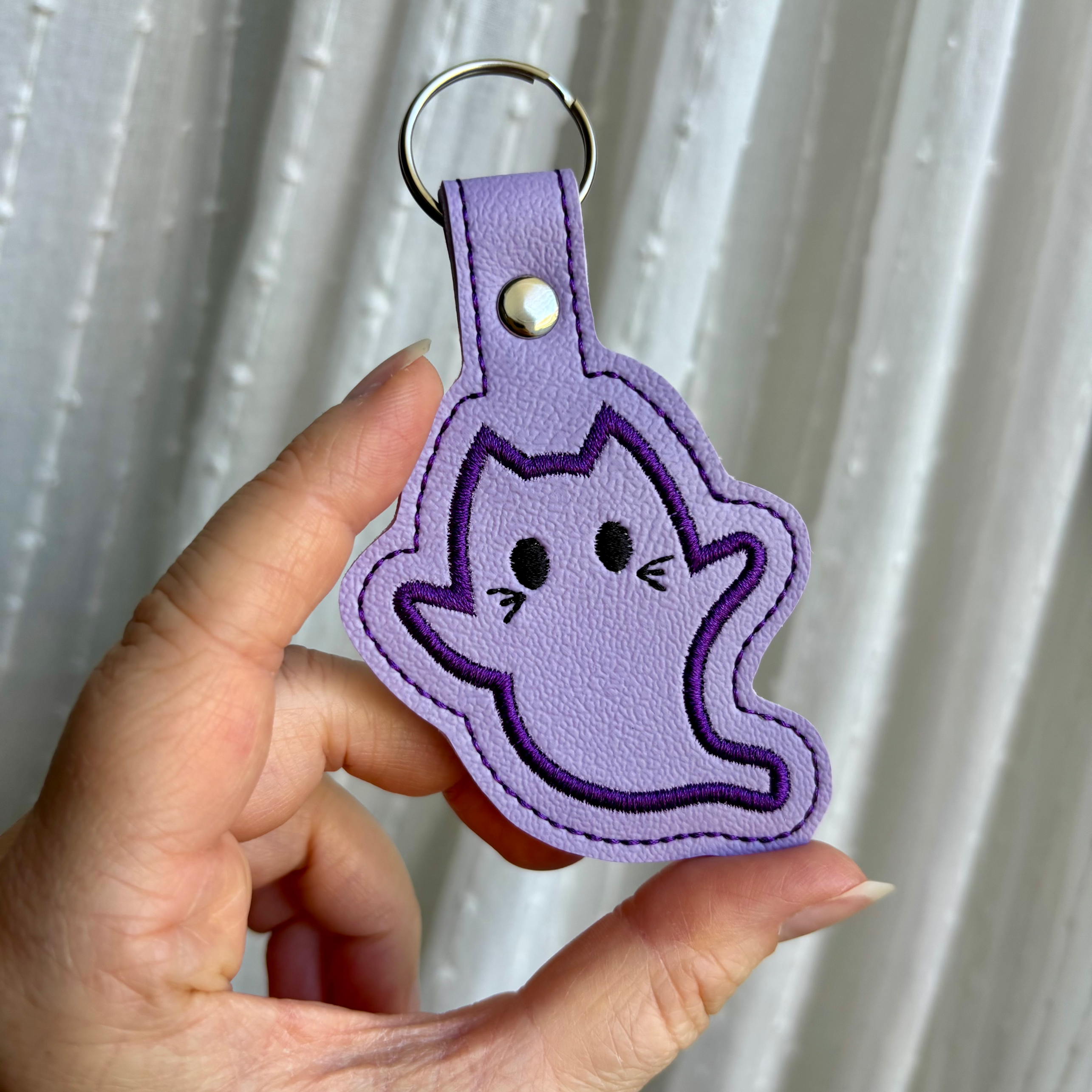Ghost Kitty Keychain