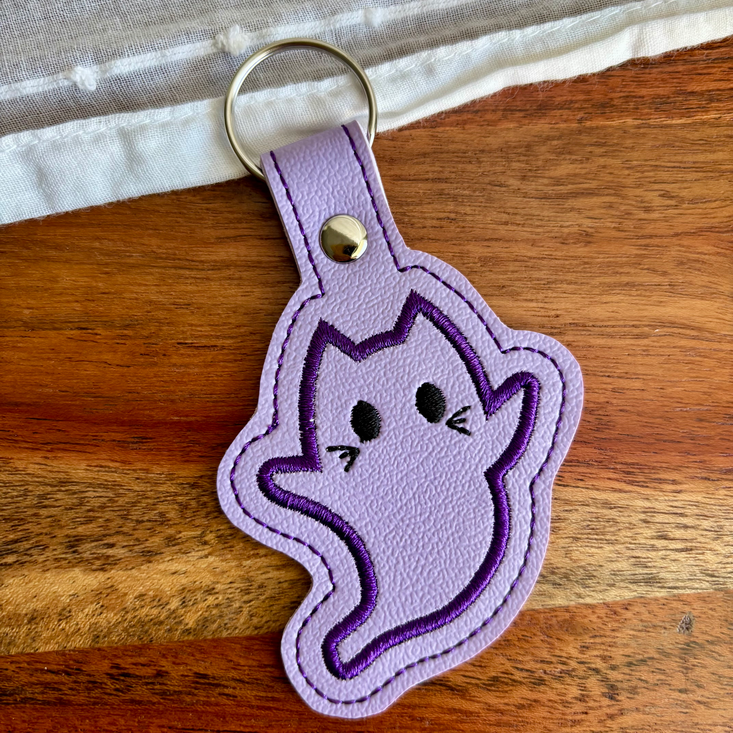 Ghost Kitty Keychain