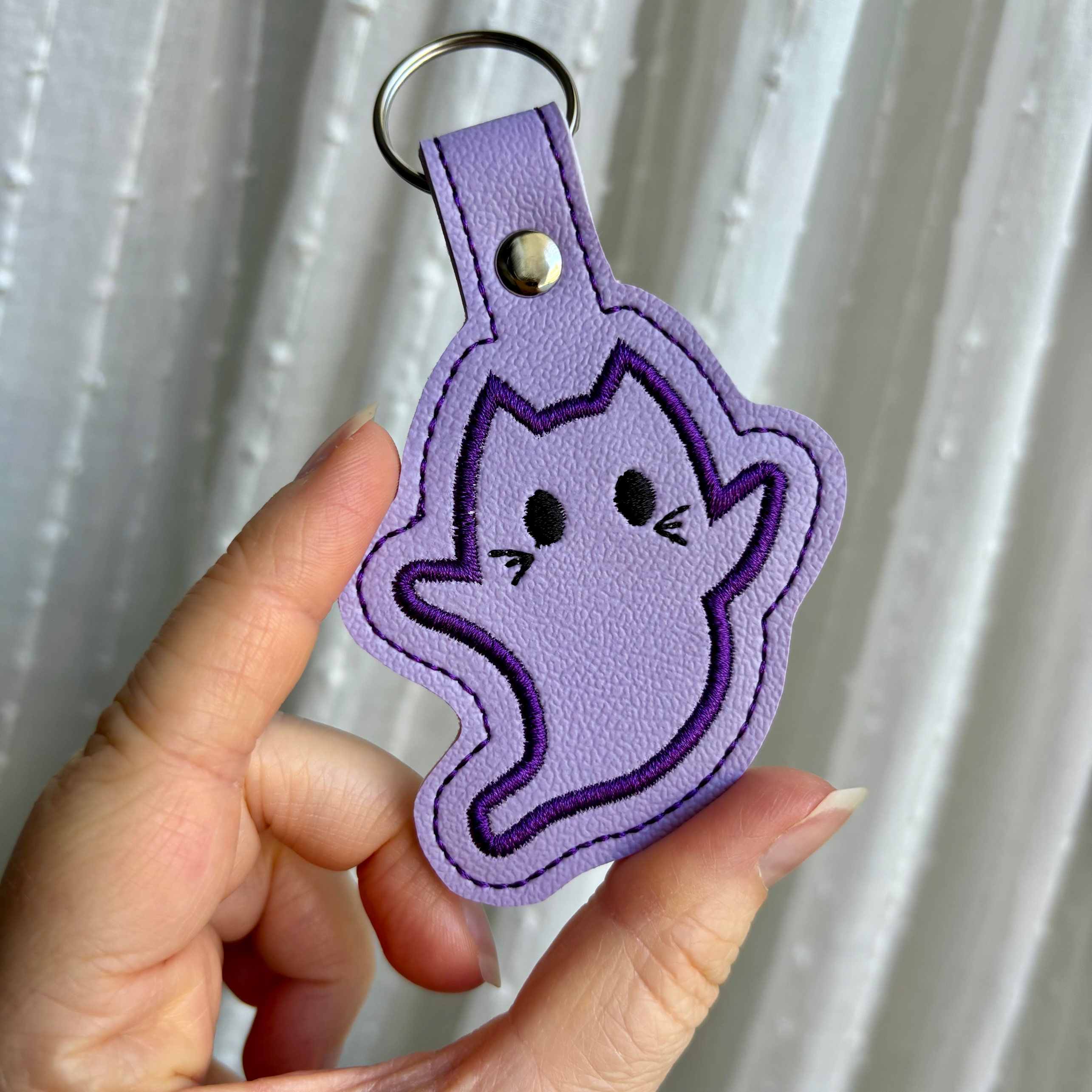 Ghost Kitty Keychain