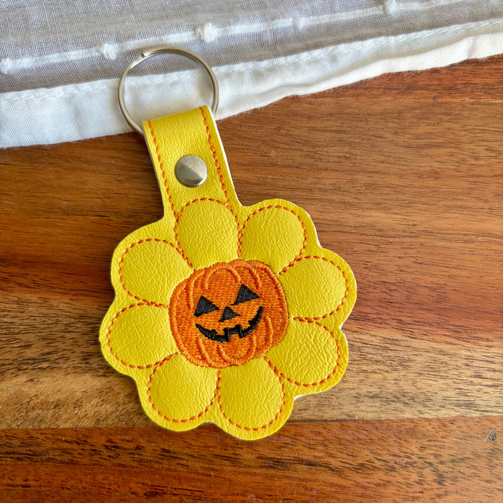 Pumpkin Flower Keychain