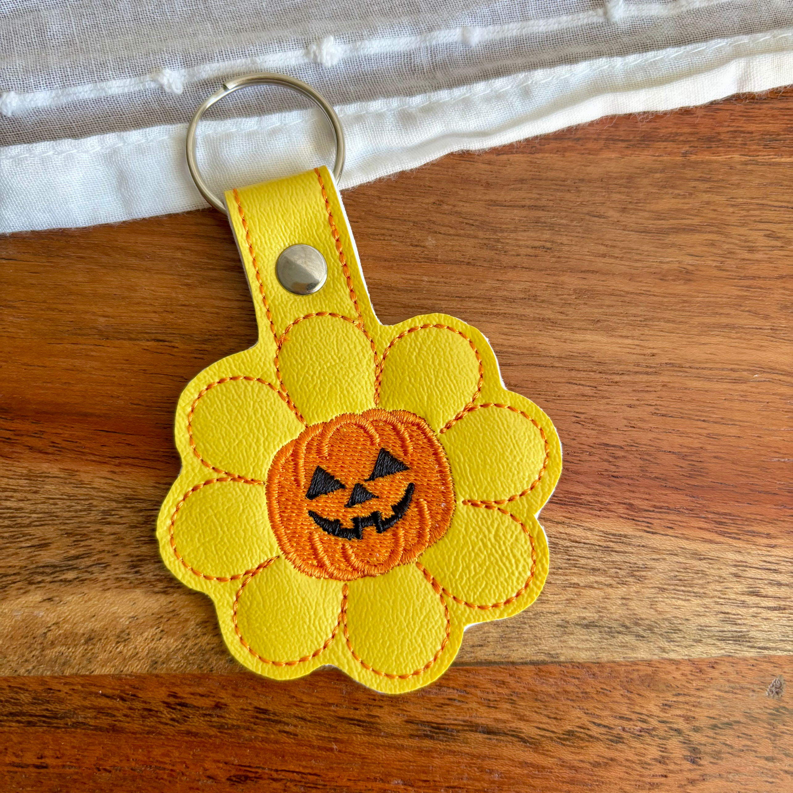 Pumpkin Flower Keychain