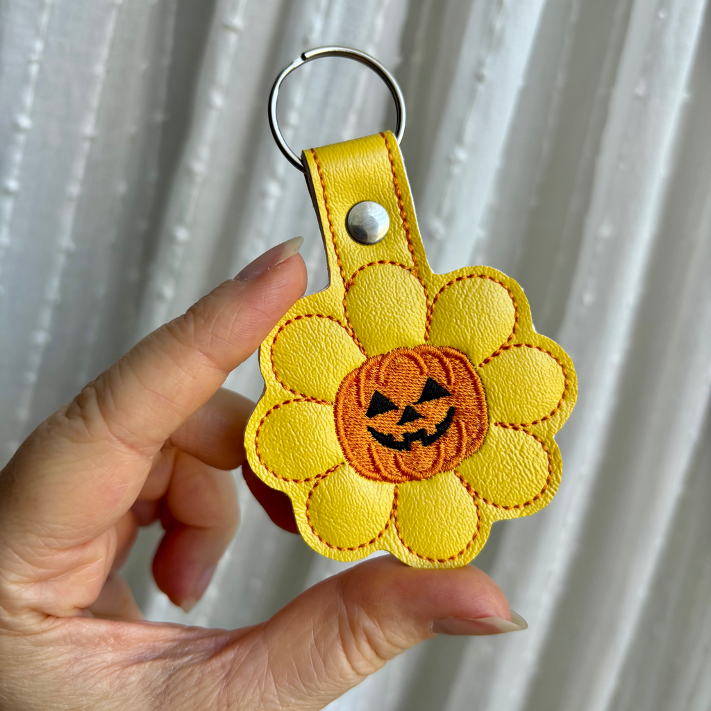 Pumpkin Flower Keychain