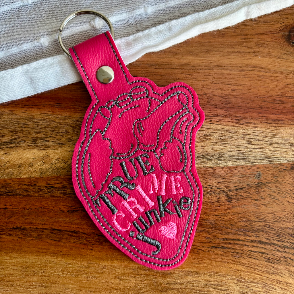 True Crime Junkie Keychain