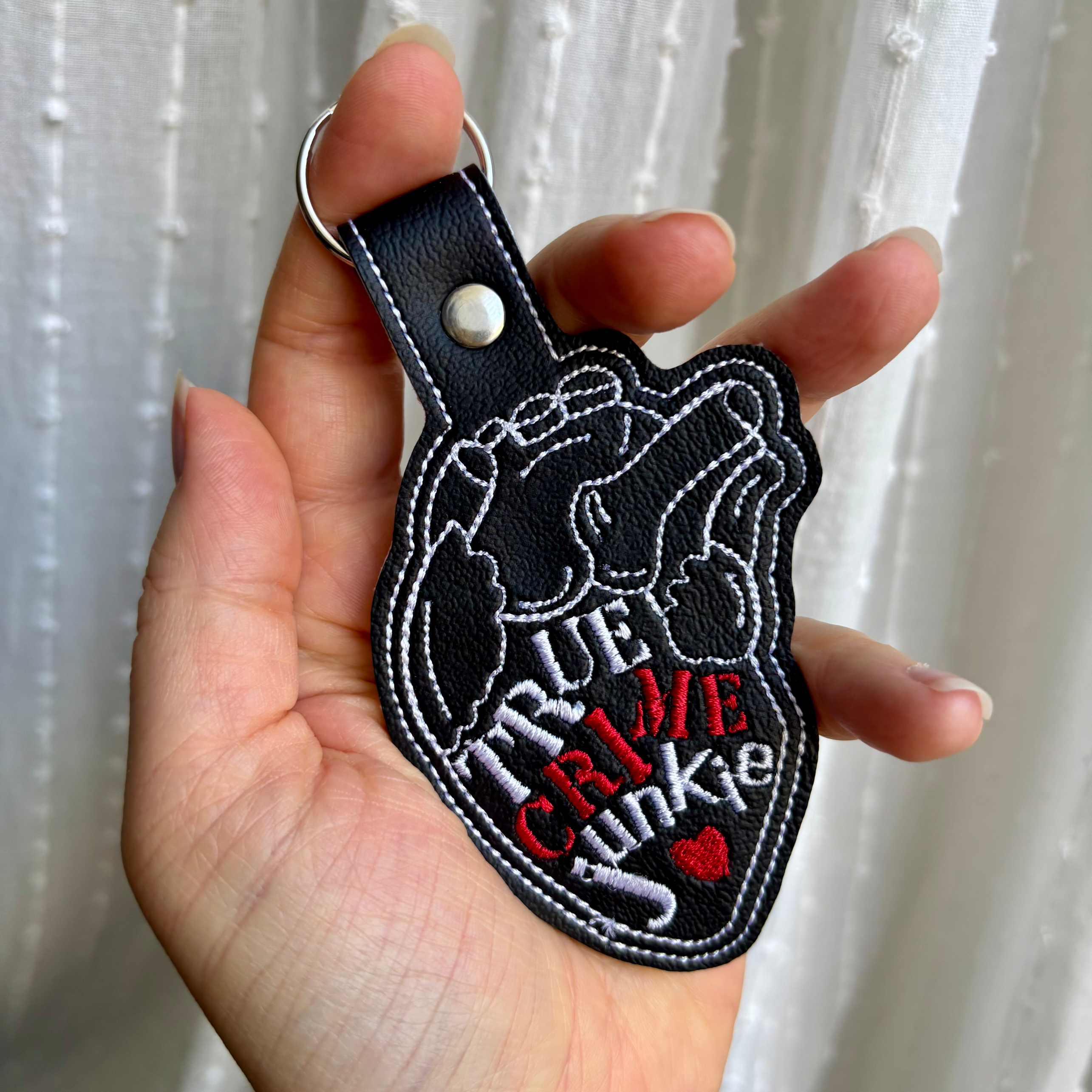 True Crime Junkie Keychain