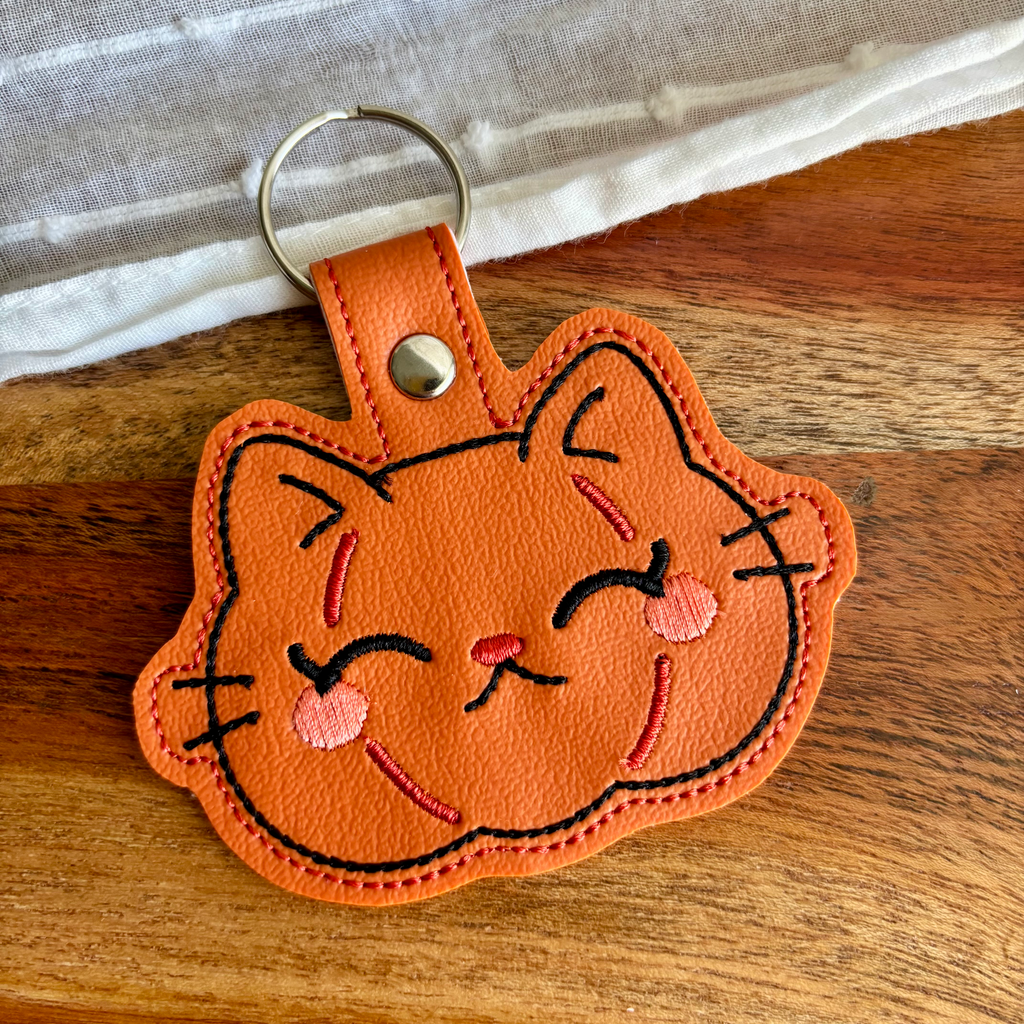 Pumpkin Kitty Keychain