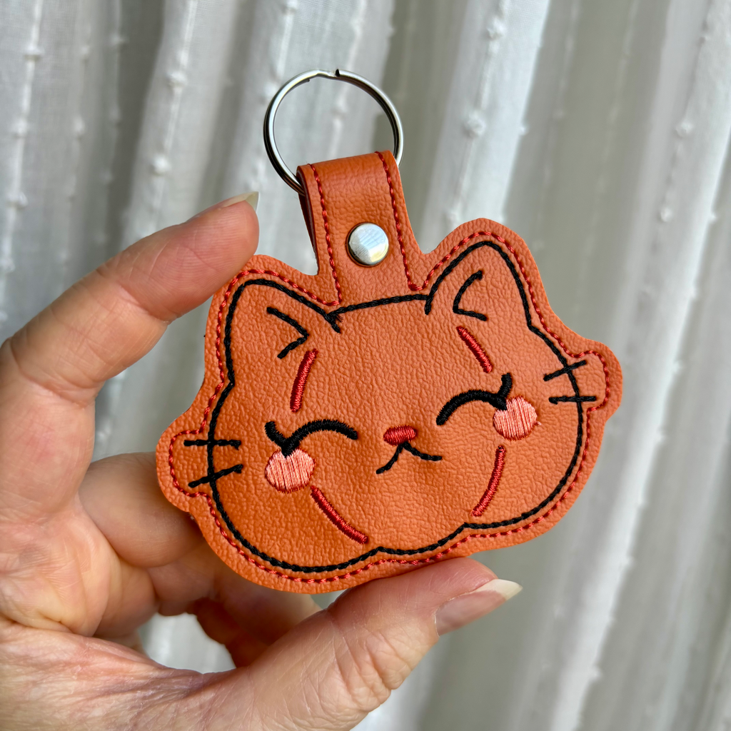 Pumpkin Kitty Keychain