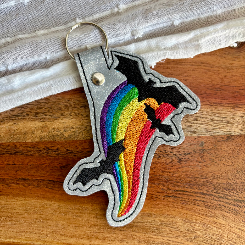 Rainbow Bats Keychain