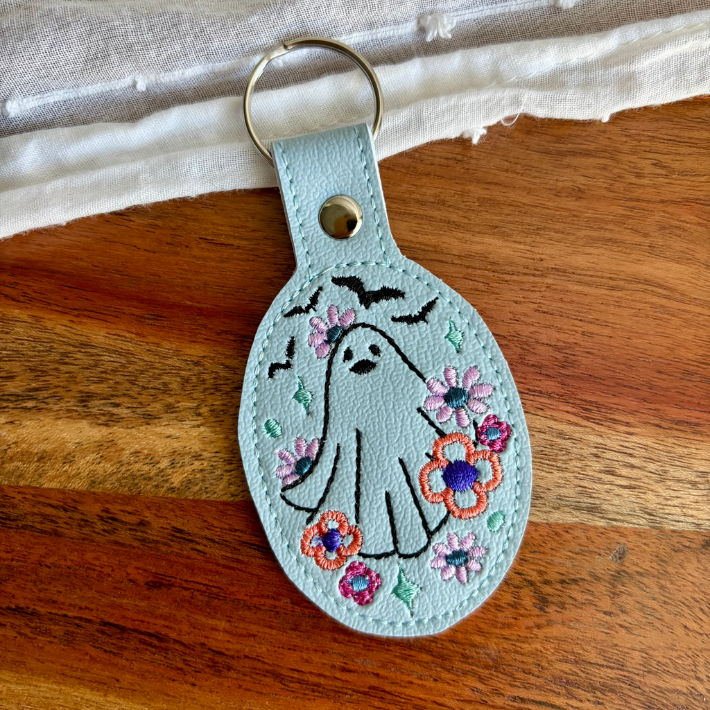 Floral Ghost Keychain