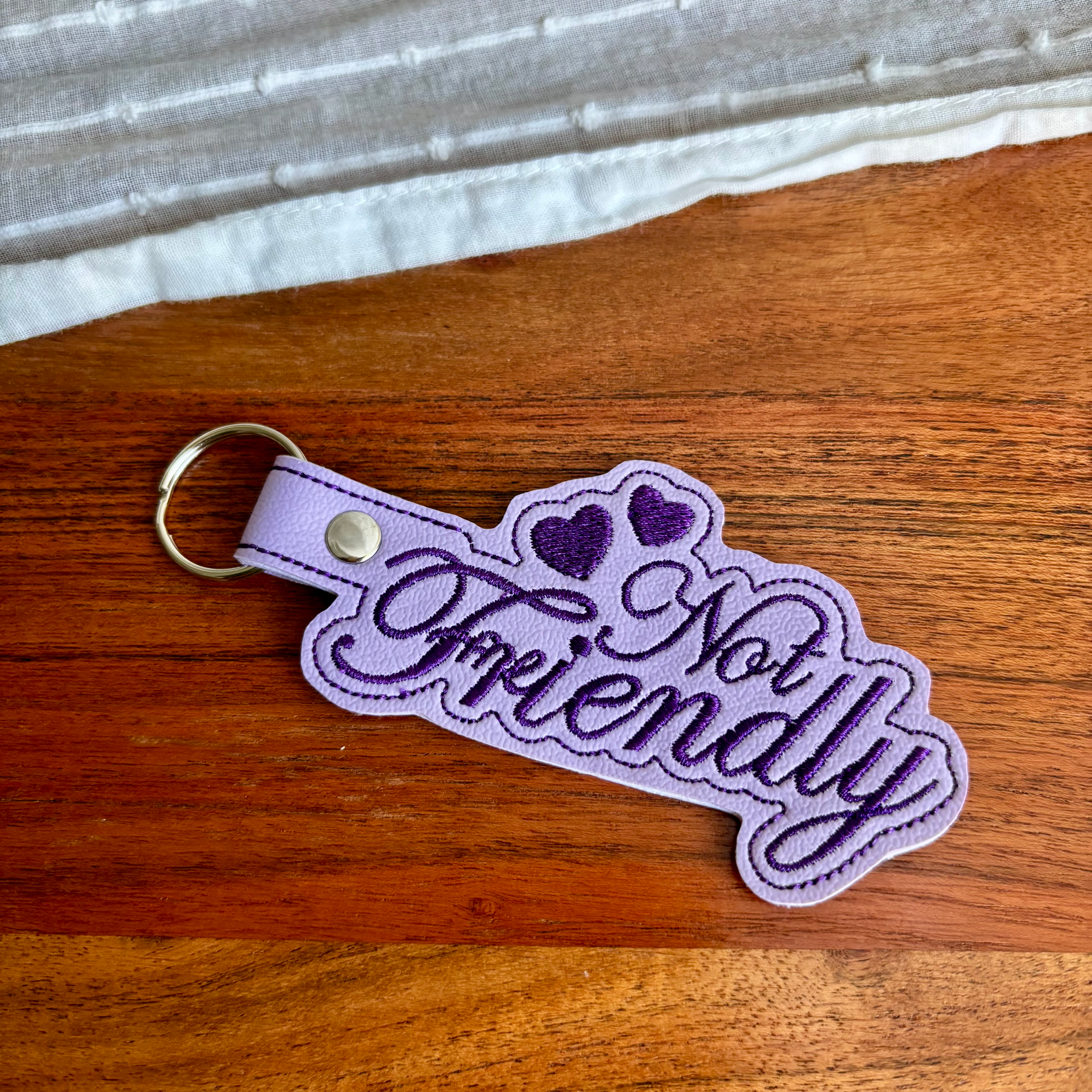Not Friendly Keychain